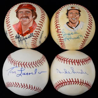 Lot of (8) Hall of Famer single signed baseballs (EX-NM)...