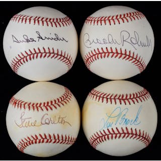 Lot of (6) Hall of Famer autographed baseballs (VG-EX/MT)...