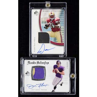 Joe Flacco & Frank Gore signed SP Authentic serial #ed...