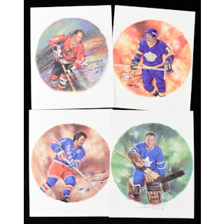 Lot of (7) hockey Hall of Famer autographed postal...