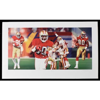 Jerry Rice signed limited edition artist proof lithograph...