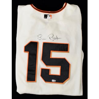 Bruce Bochy signed 2007 game worn San Francisco Giants jersey with team COA (EX)