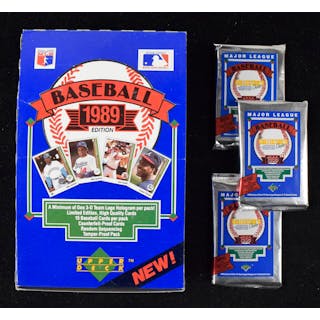 1989 Upper Deck low series baseball box (NM overall)