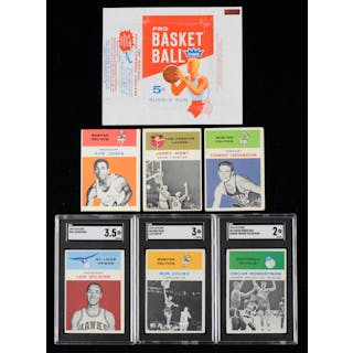 1961 Fleer Basketball near complete set (57 of 66 cards)...