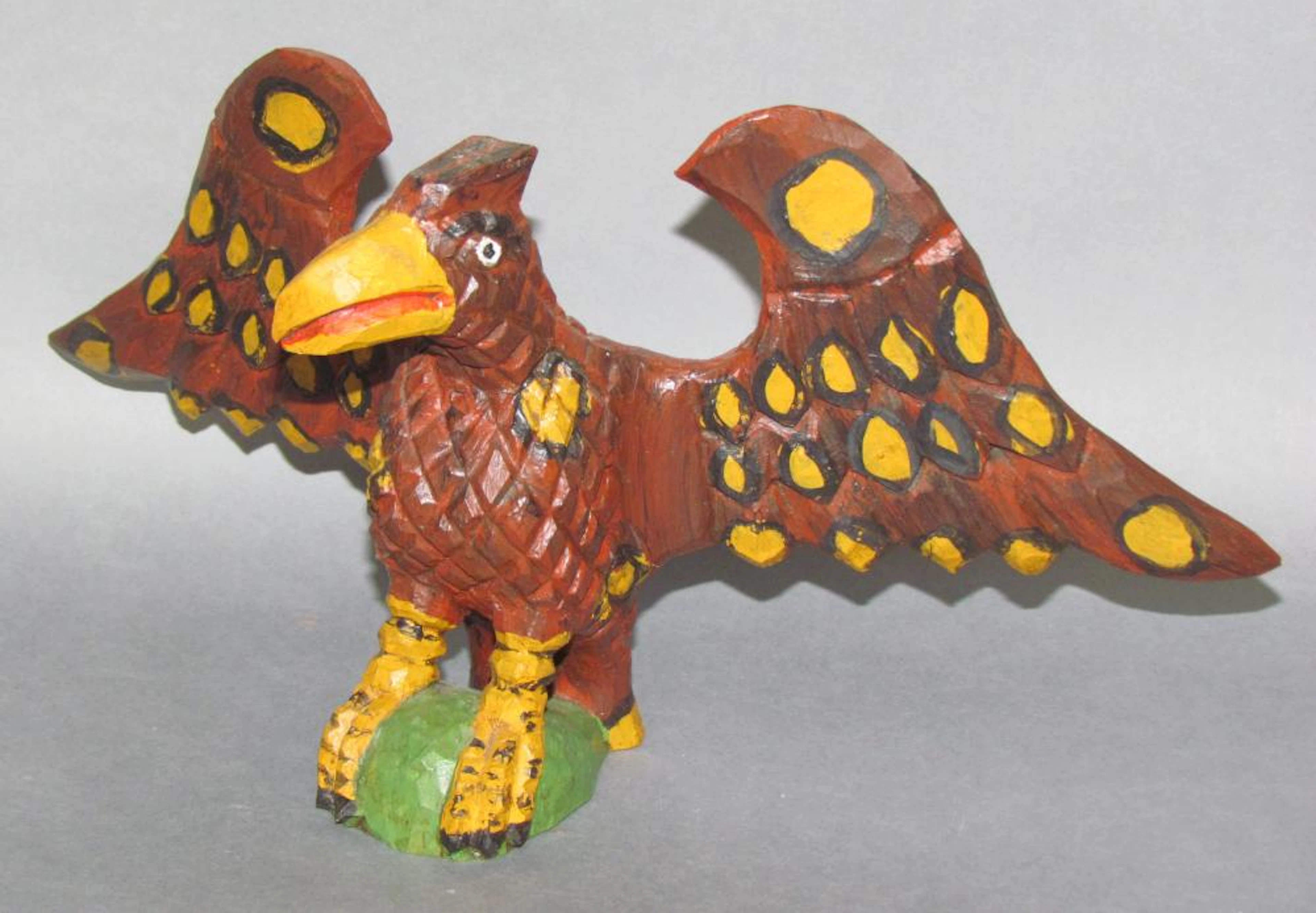 Folk art chip carved eagle by Dan & Donna Strawser