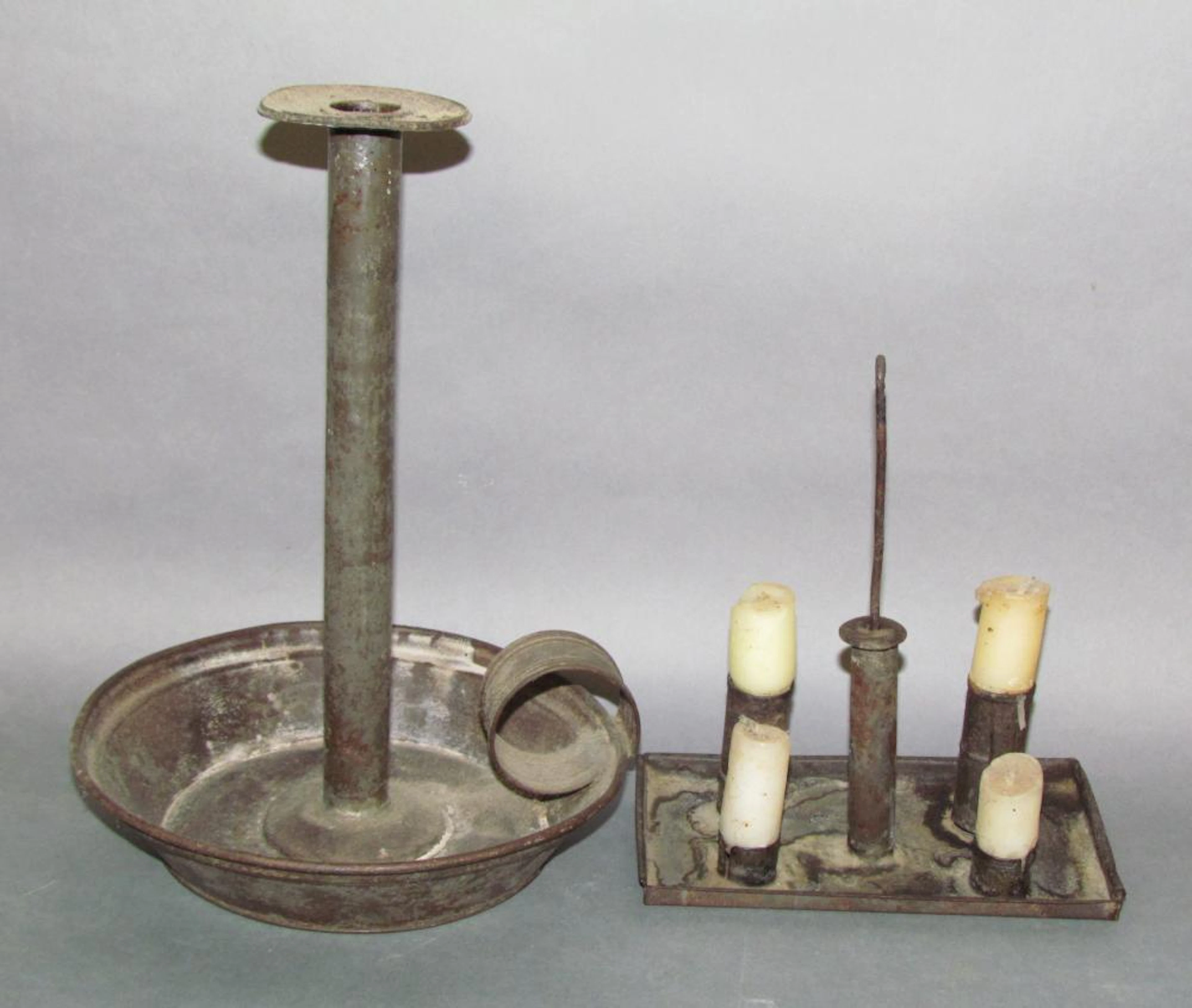 2 tin candle lighting devices
