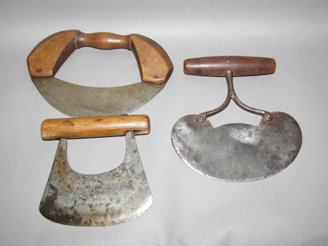 3 wrought iron/steel food choppers