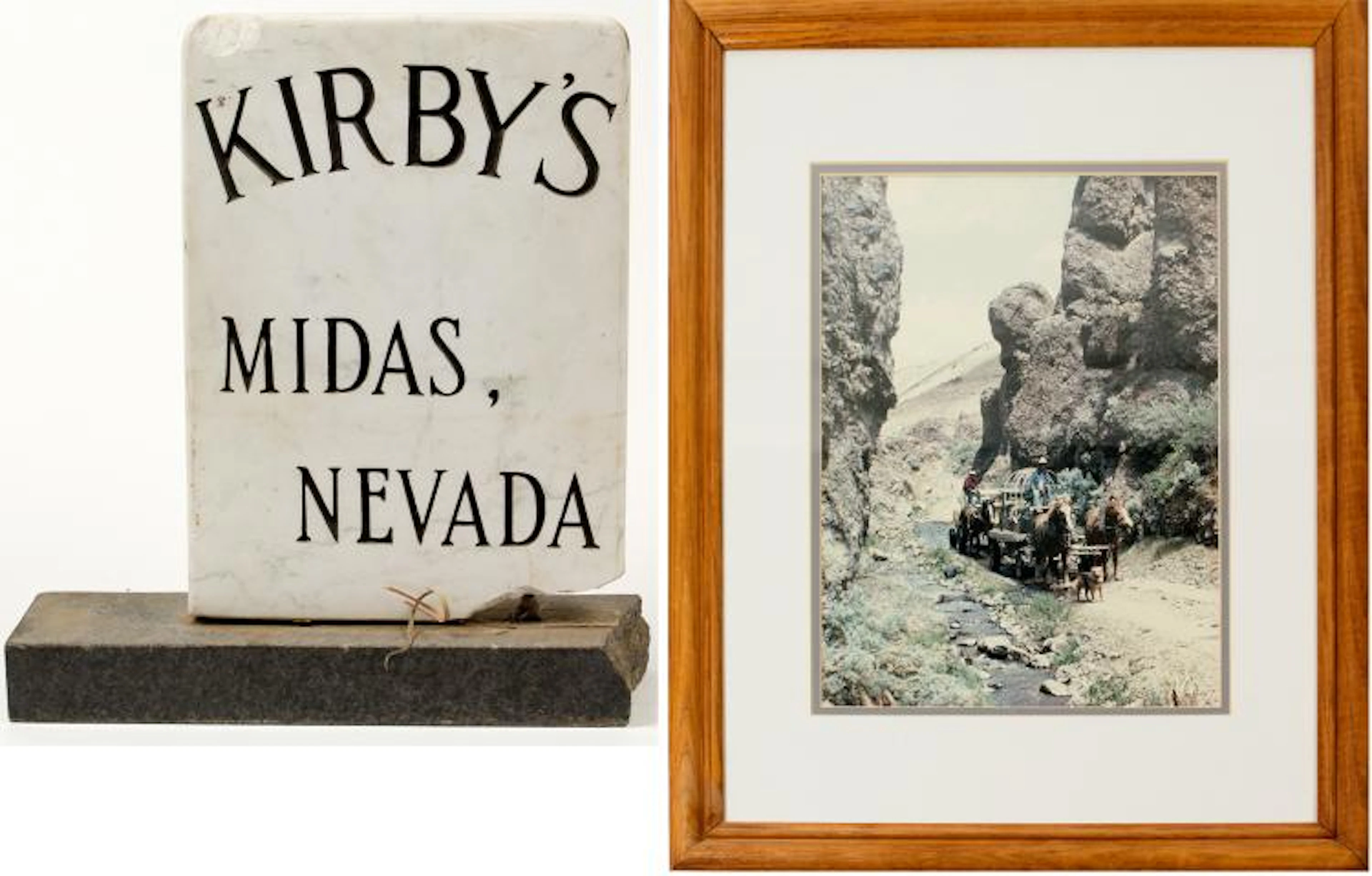Marble Saloon Sign from Midas, Nevada