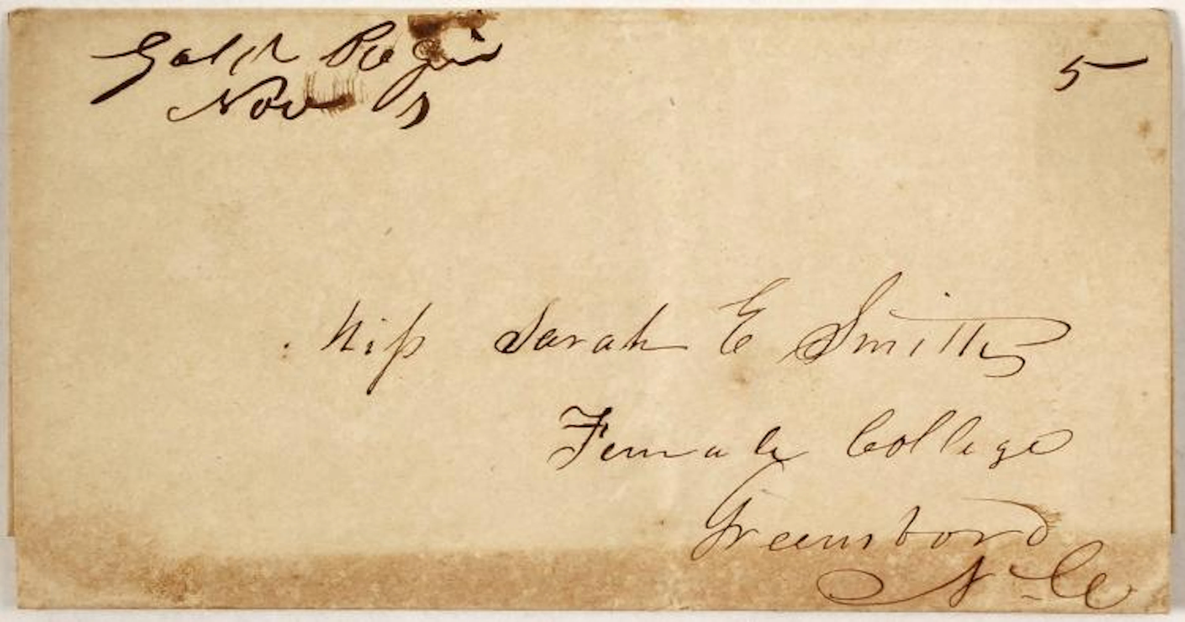 Manuscript 'GOLD REGION' North Carolina Postmark