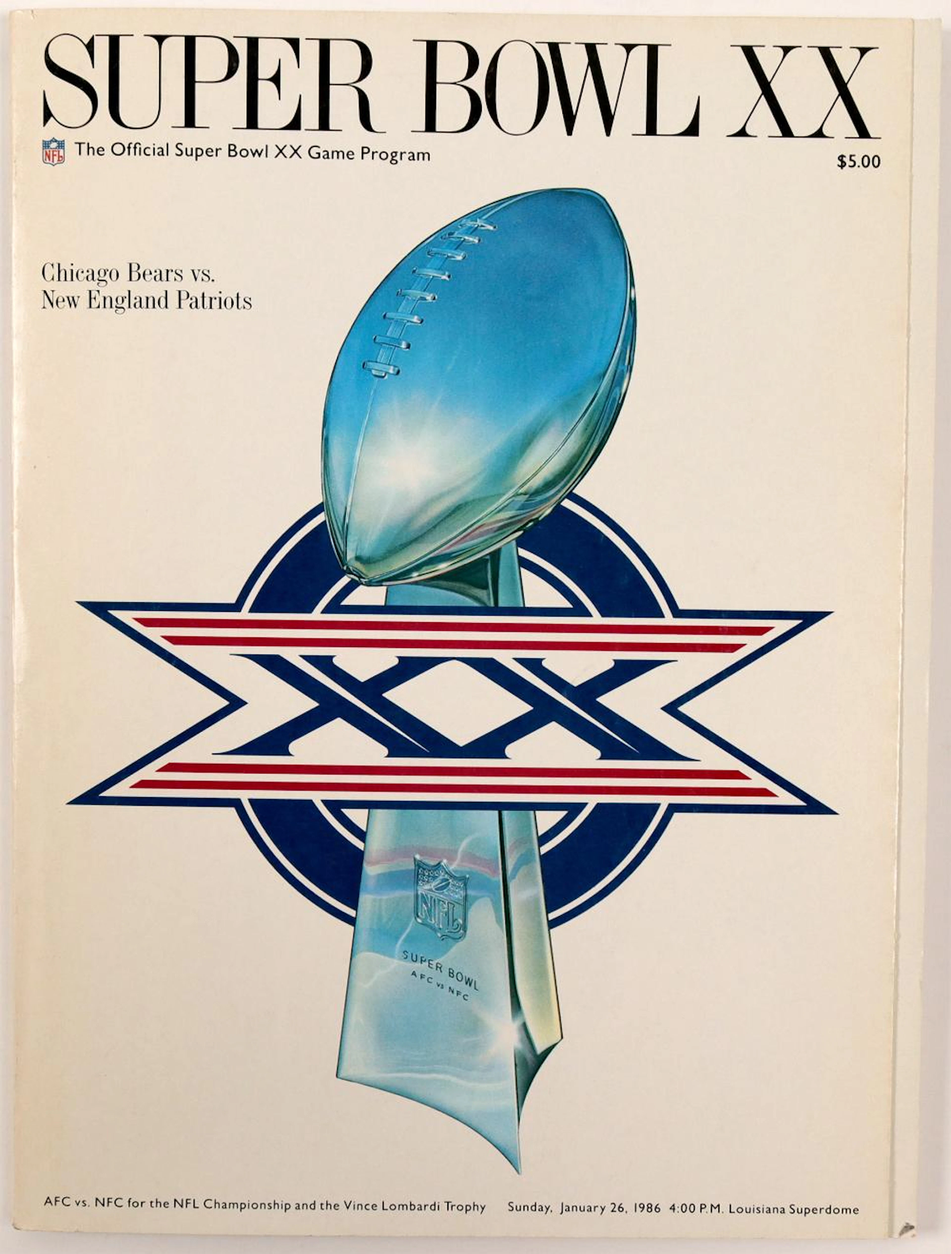 Program / Super Bowl XX. (105401)
