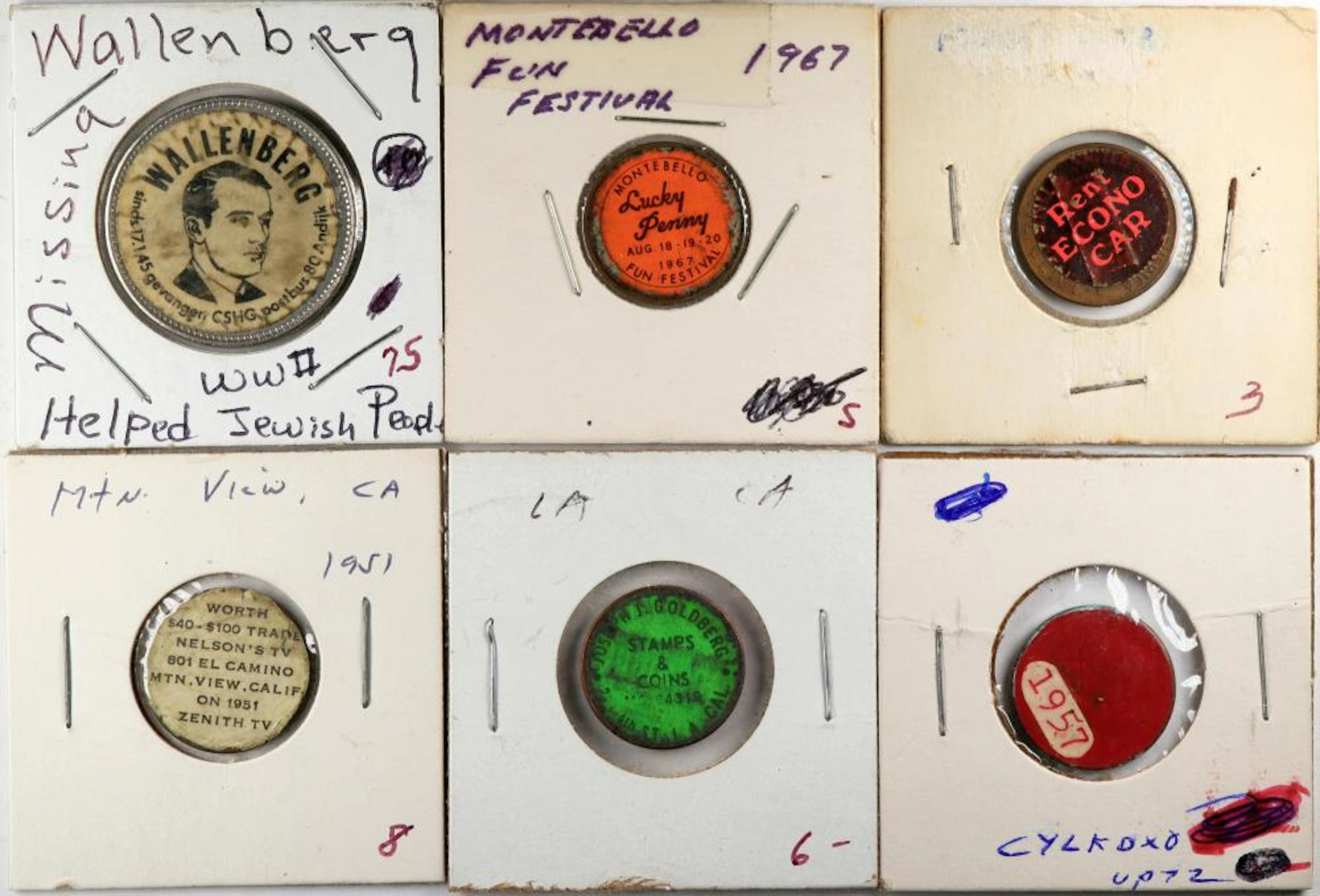 Coins with Advertising Stickers (120125)