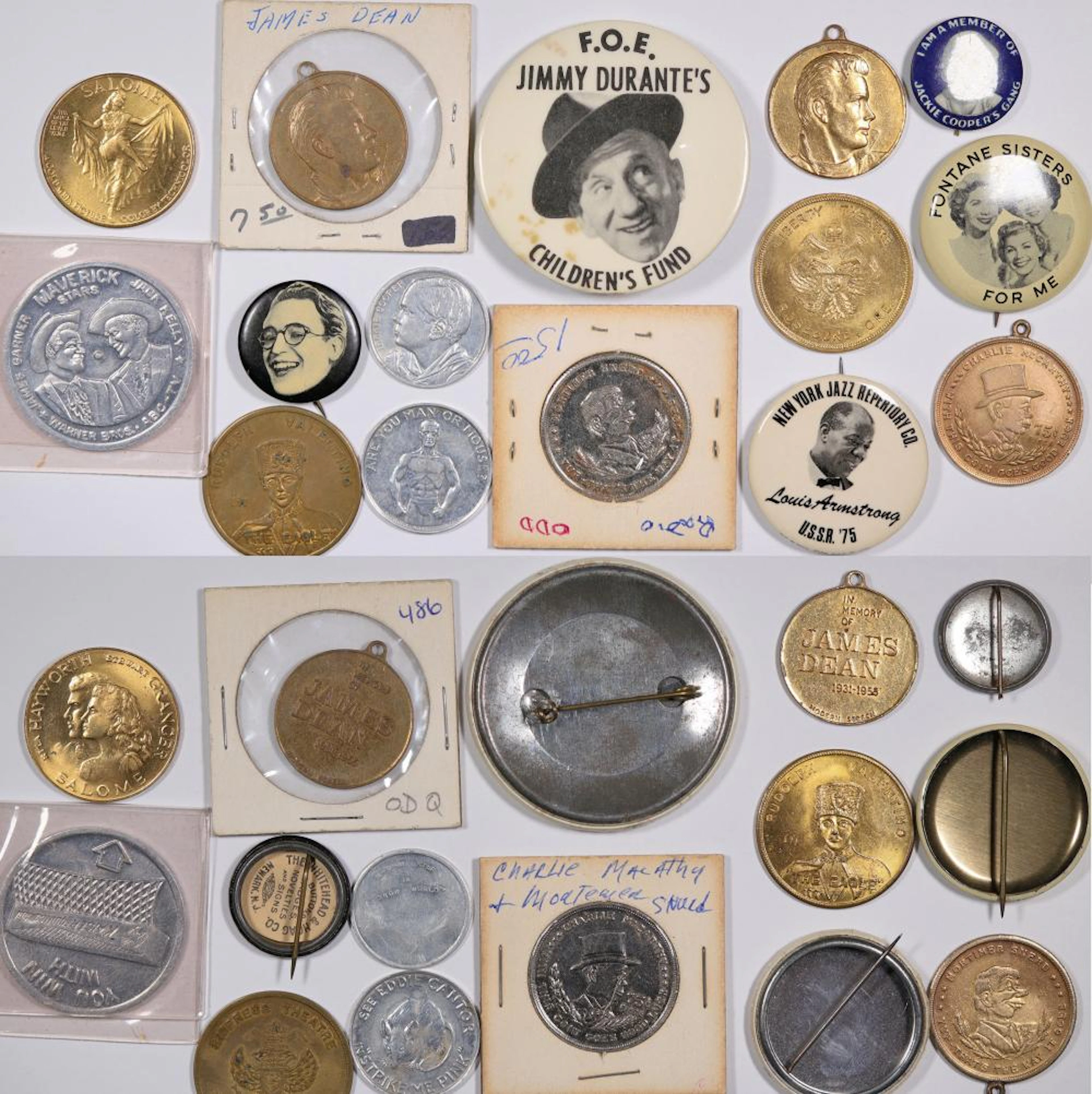 Hollywood Stars Medals and Pinbacks (15) (124254)