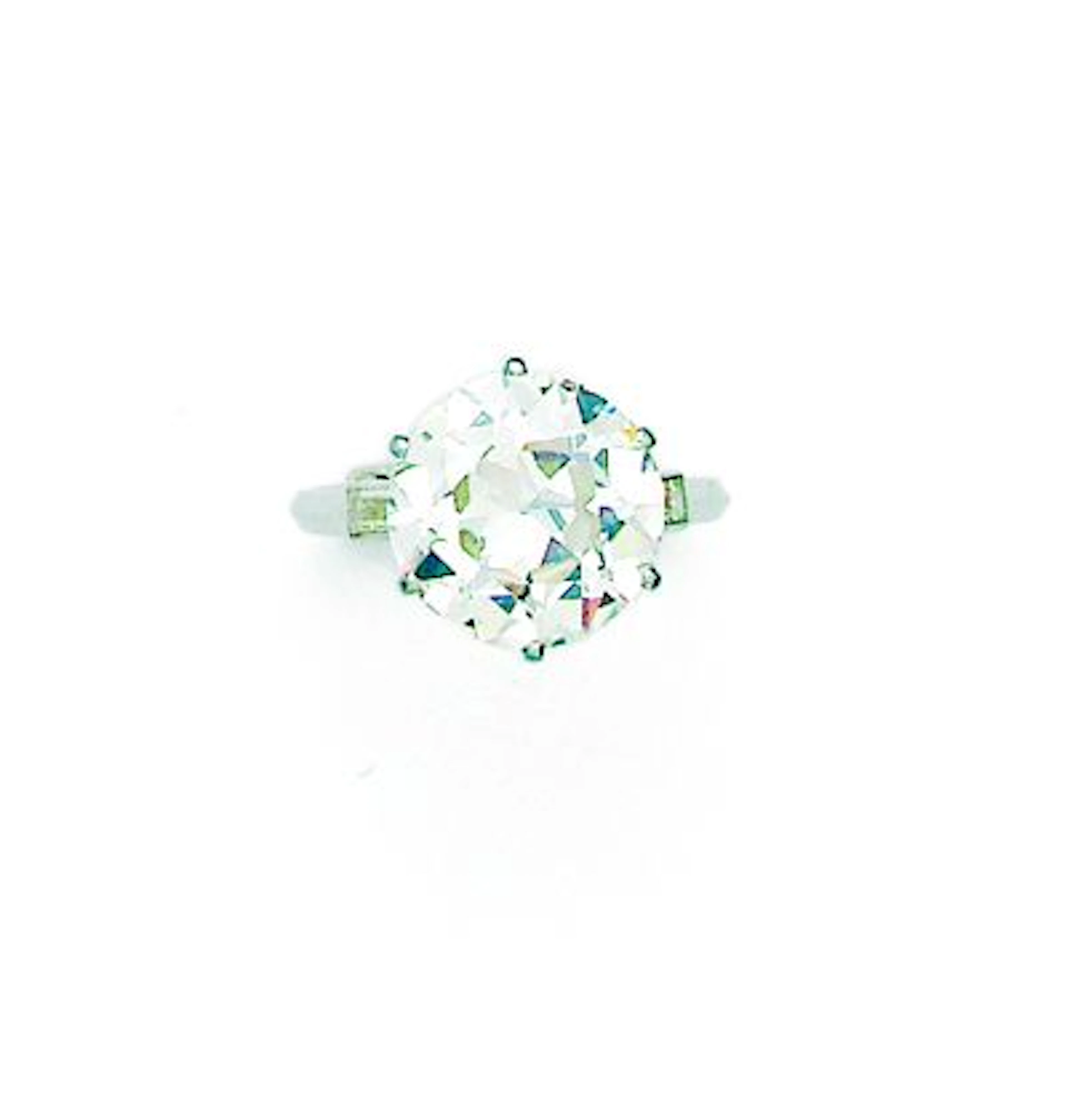 MAUBOUSSIN Bague en platine sertie d'un diamant solitaire de taille ronde pesant 5
