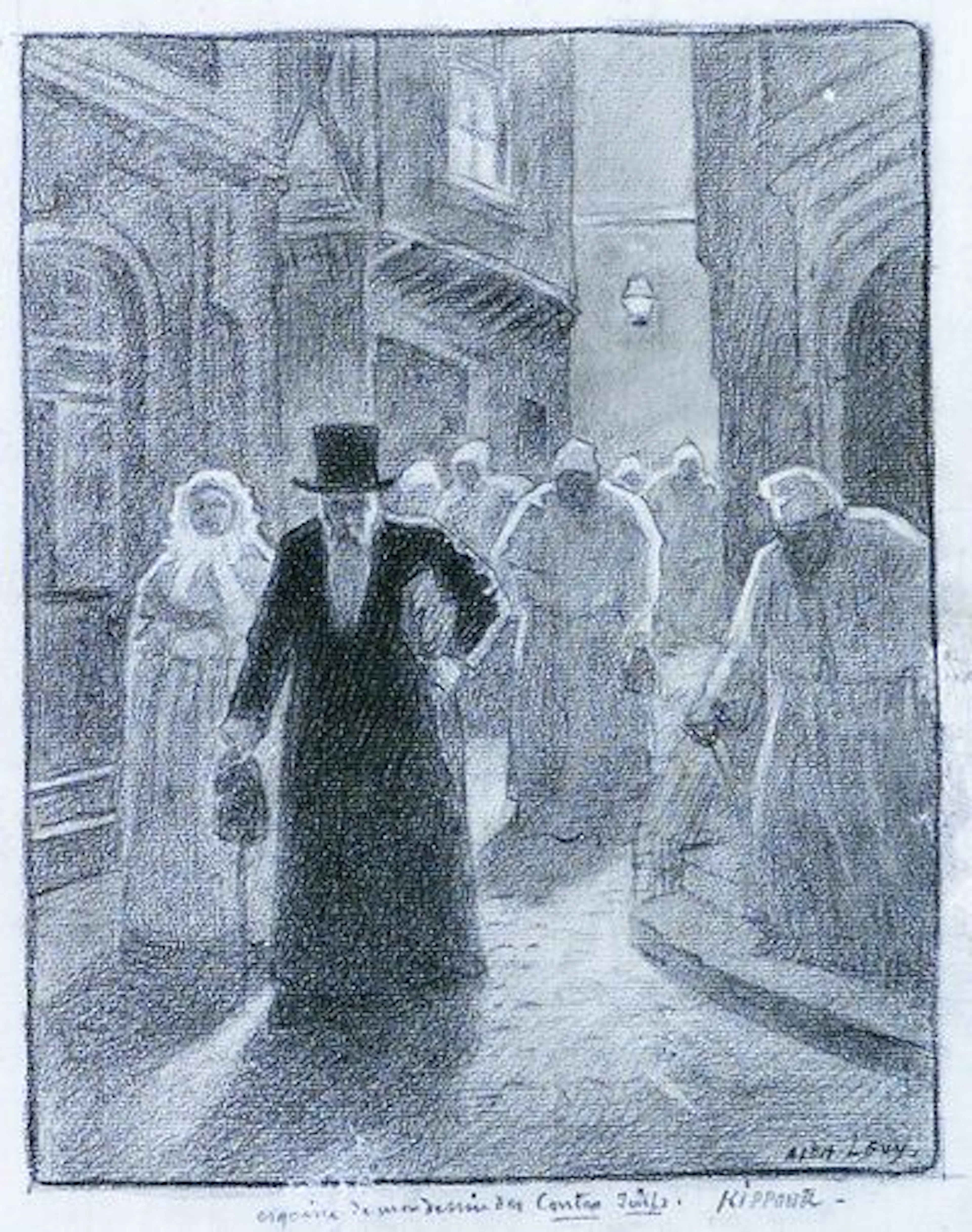 LEVY Alphonse (1843-1918) - Fidèles se rendant à la synagogue