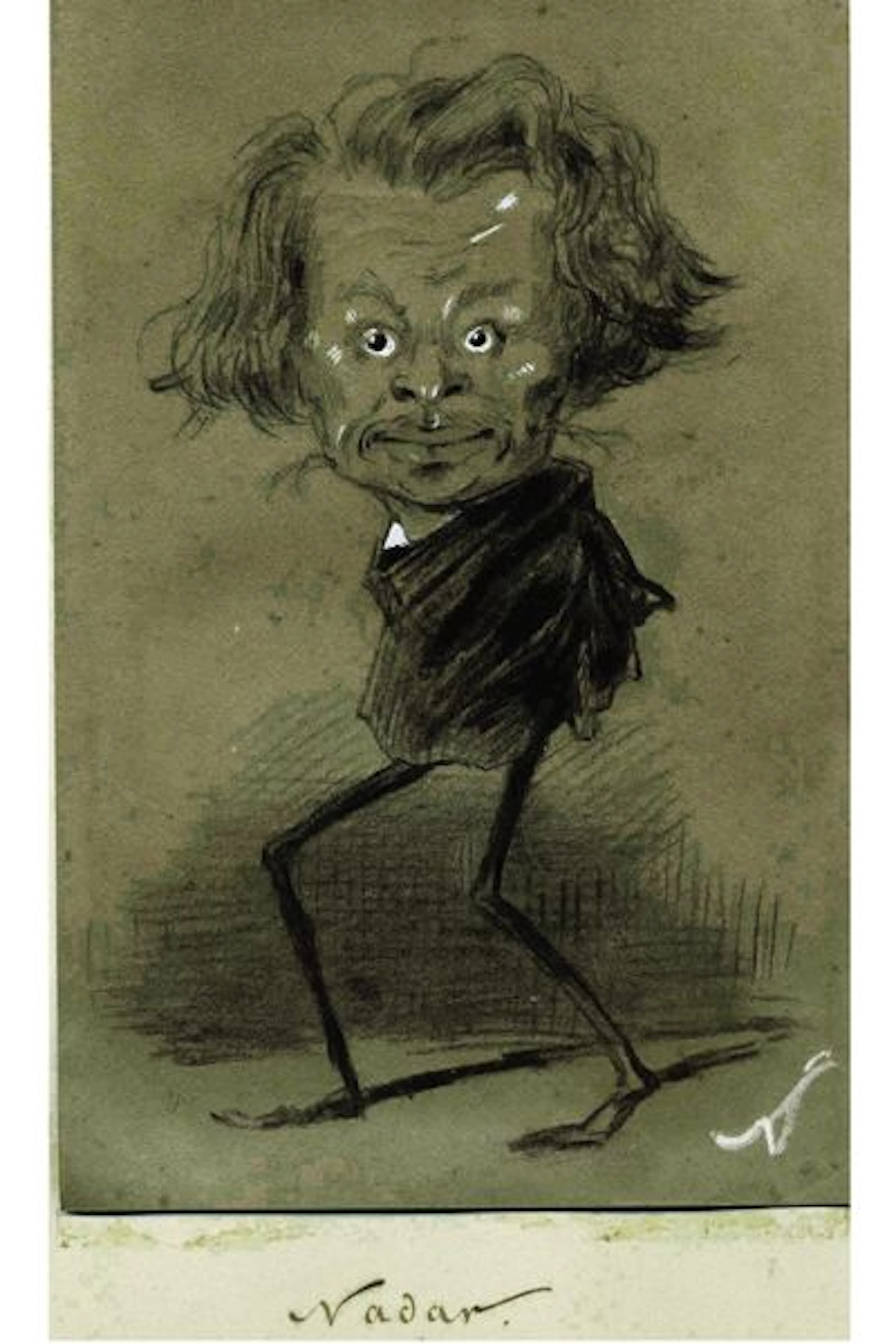 Félix Tournachon dit NADAR (1820-1910) Dessin au fusain et à l'estompe