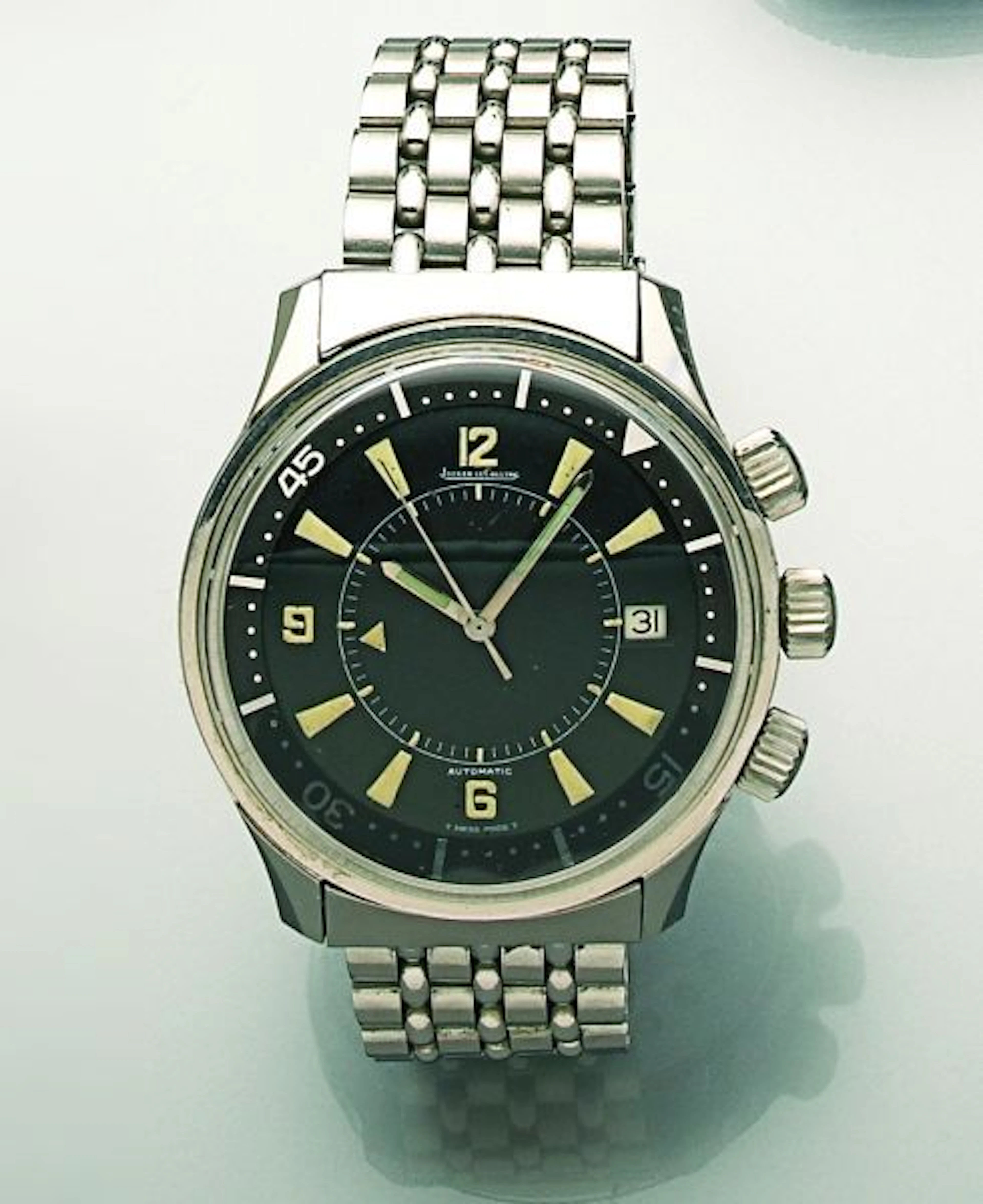 JAEGER LE COULTRE Polaris. Vers 1960. Montre-bracelet réveil