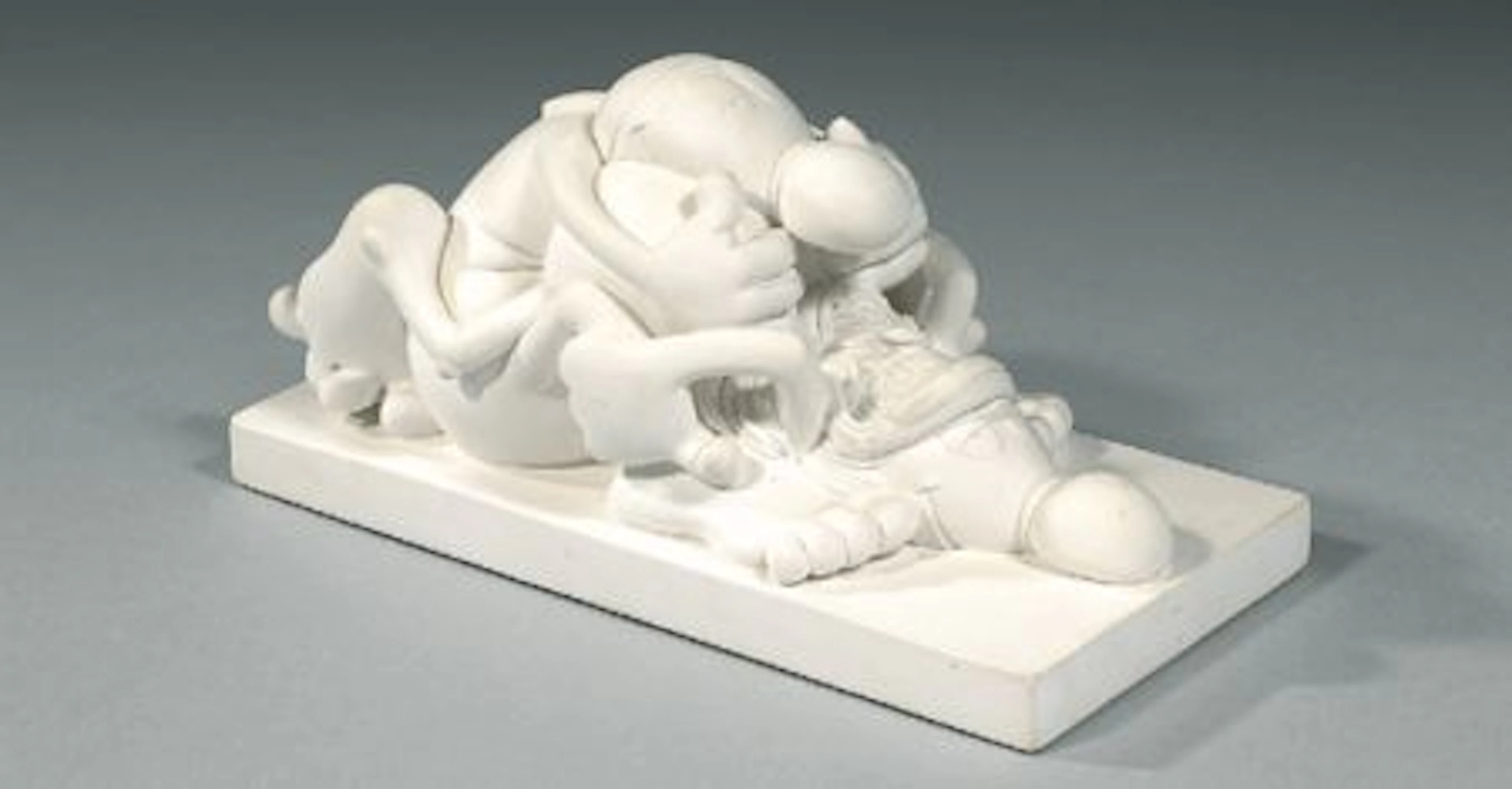 CESTAC Nuit Câline. Sculpture en plâtre de Jean-Marie Pigeon