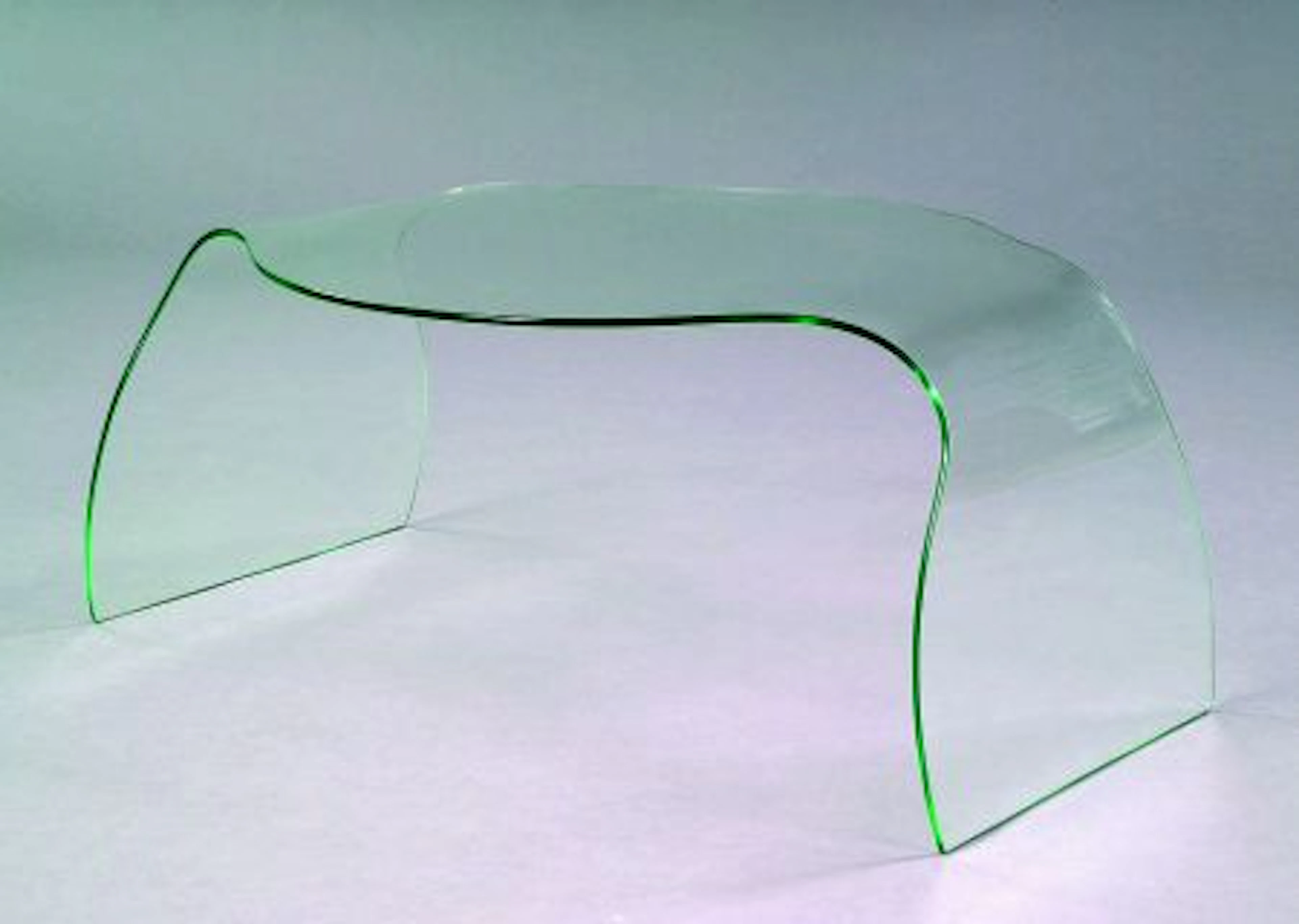 Danielle QUARANTE et Saint-Gobain Table basse (1969) en verre courbé