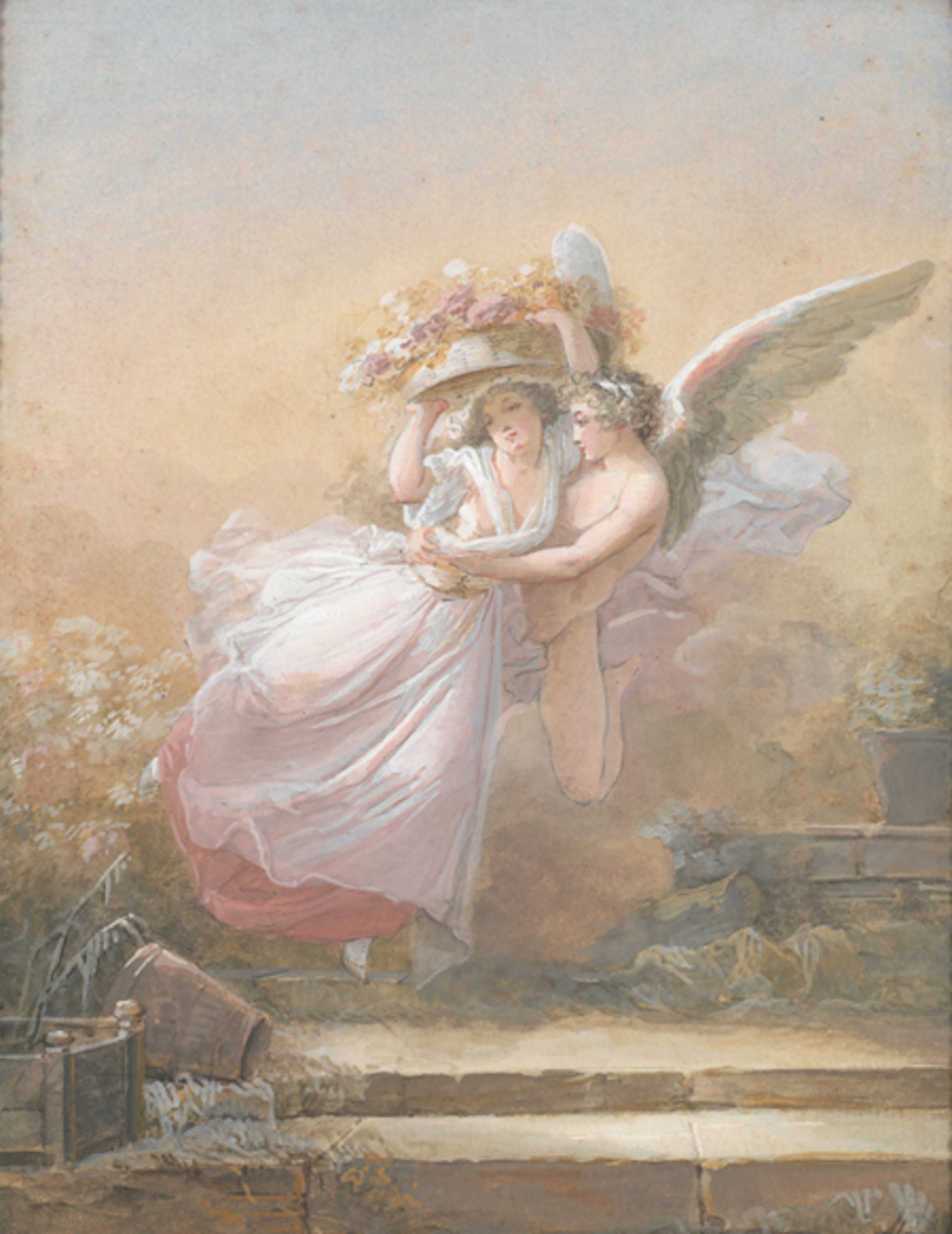 Jean Baptiste MALLET (Grasse 1759 - Paris 1835) Amour emportant