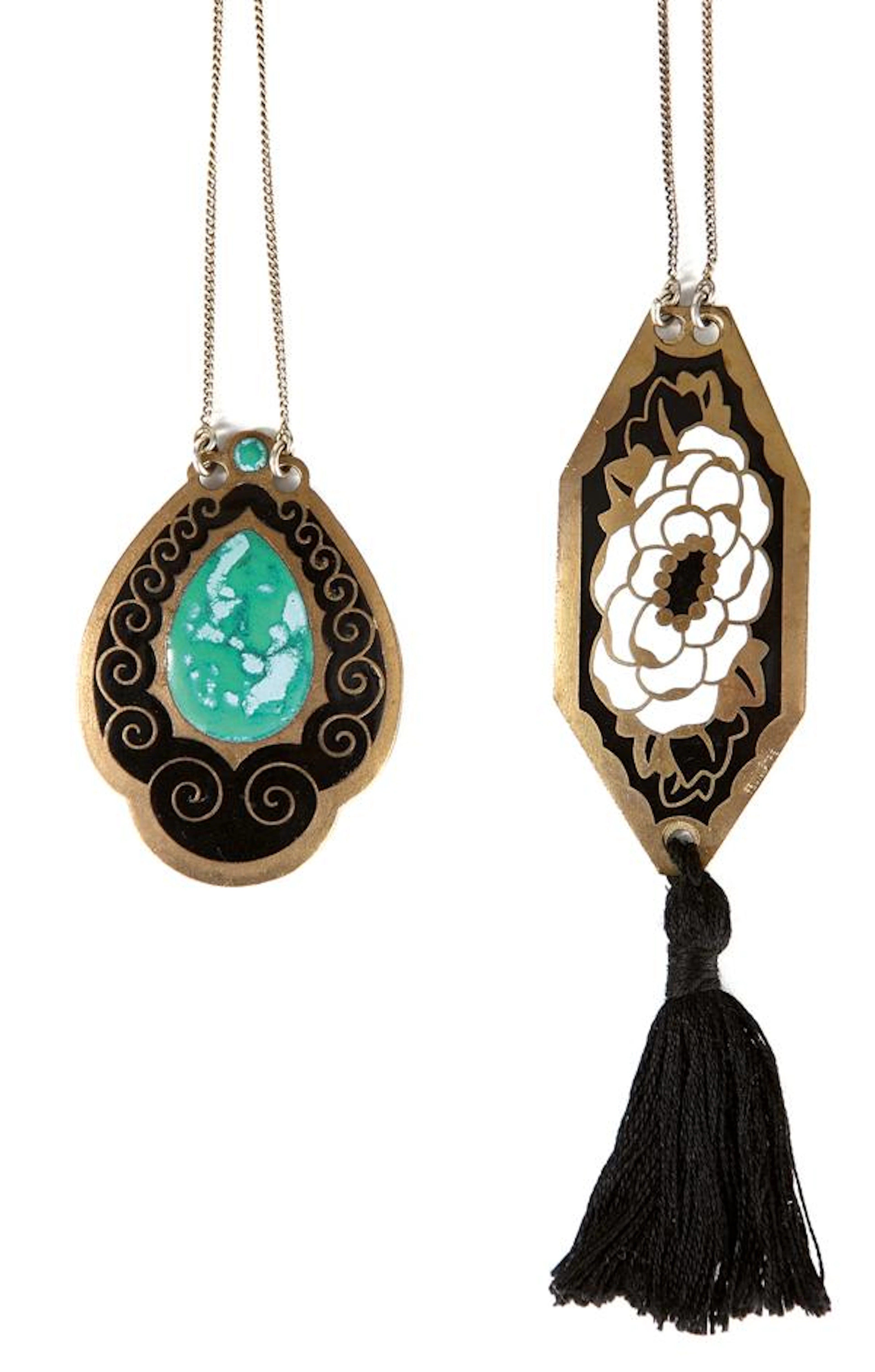 Eugène FEUILLÂTRE (1879-1916) Pendentif Art déco en cuivre à