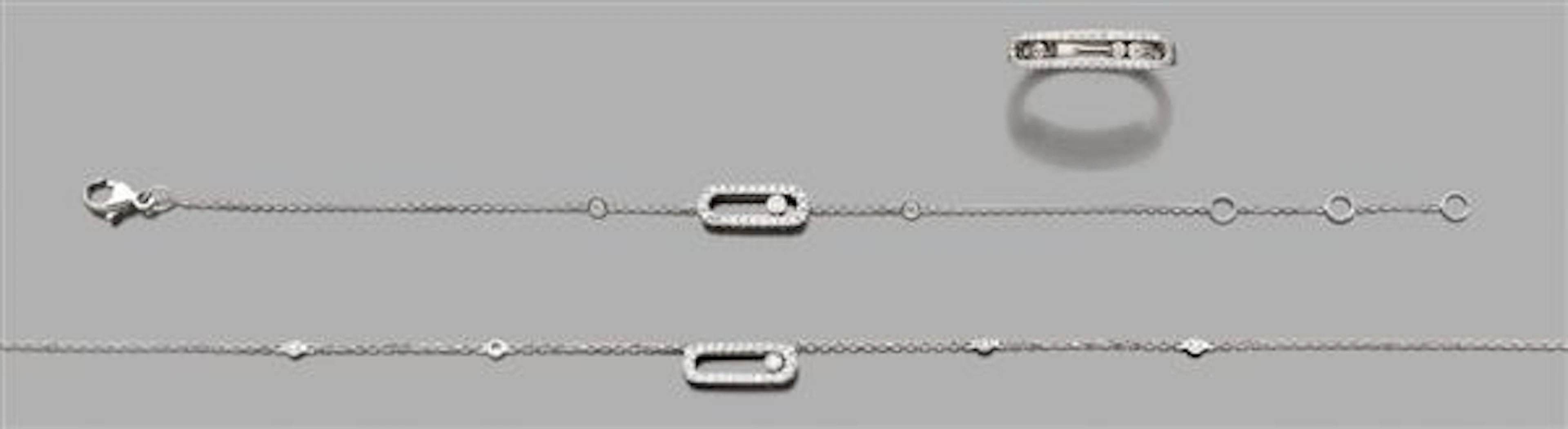 MESSIKA Parure diamants et or gris. Elle se compose d'un collier