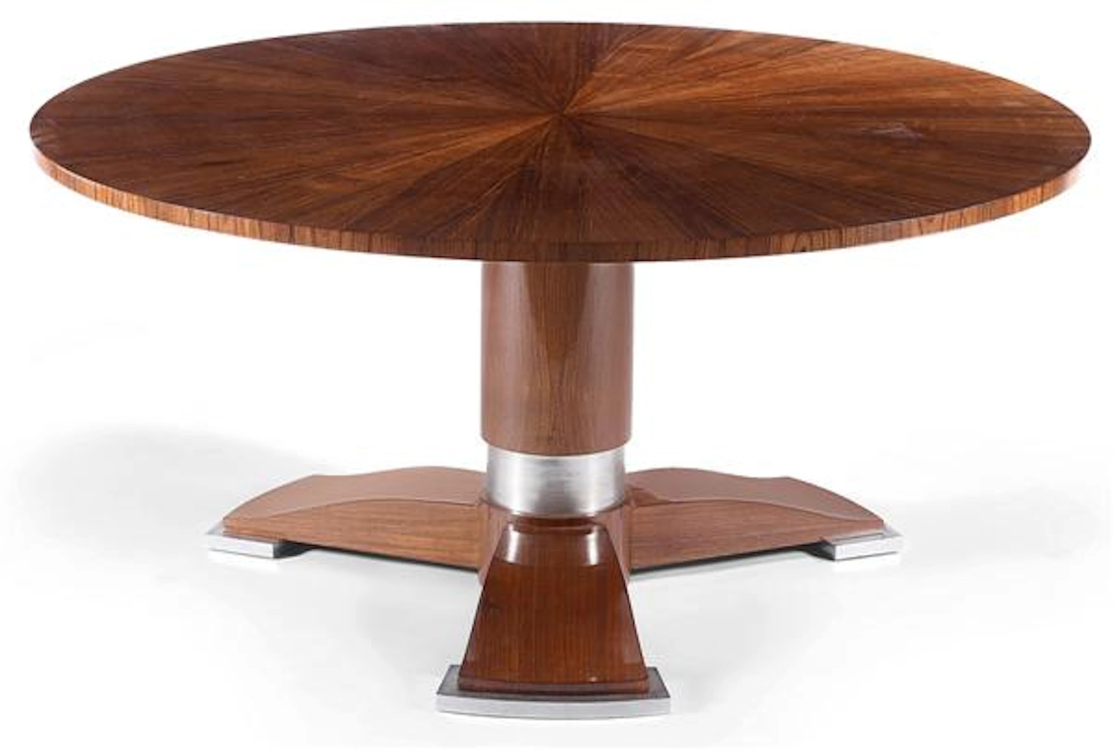 Jules LELEU (1883-1961) Guéridon circulaire pouvant former table basse