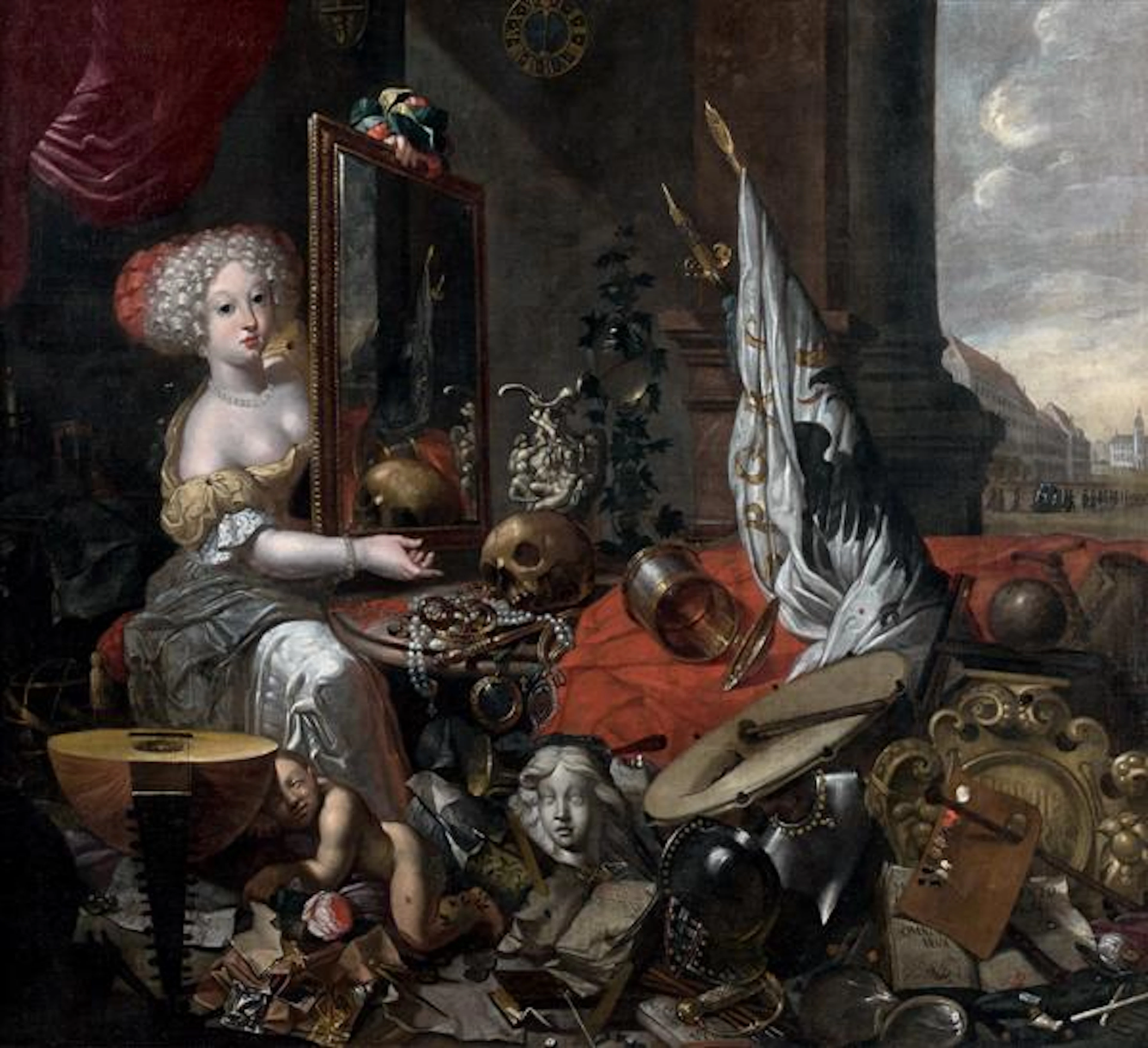Attribué à Christian THUM (1625 – 1696) Vanité Sur sa toile d’origine 119