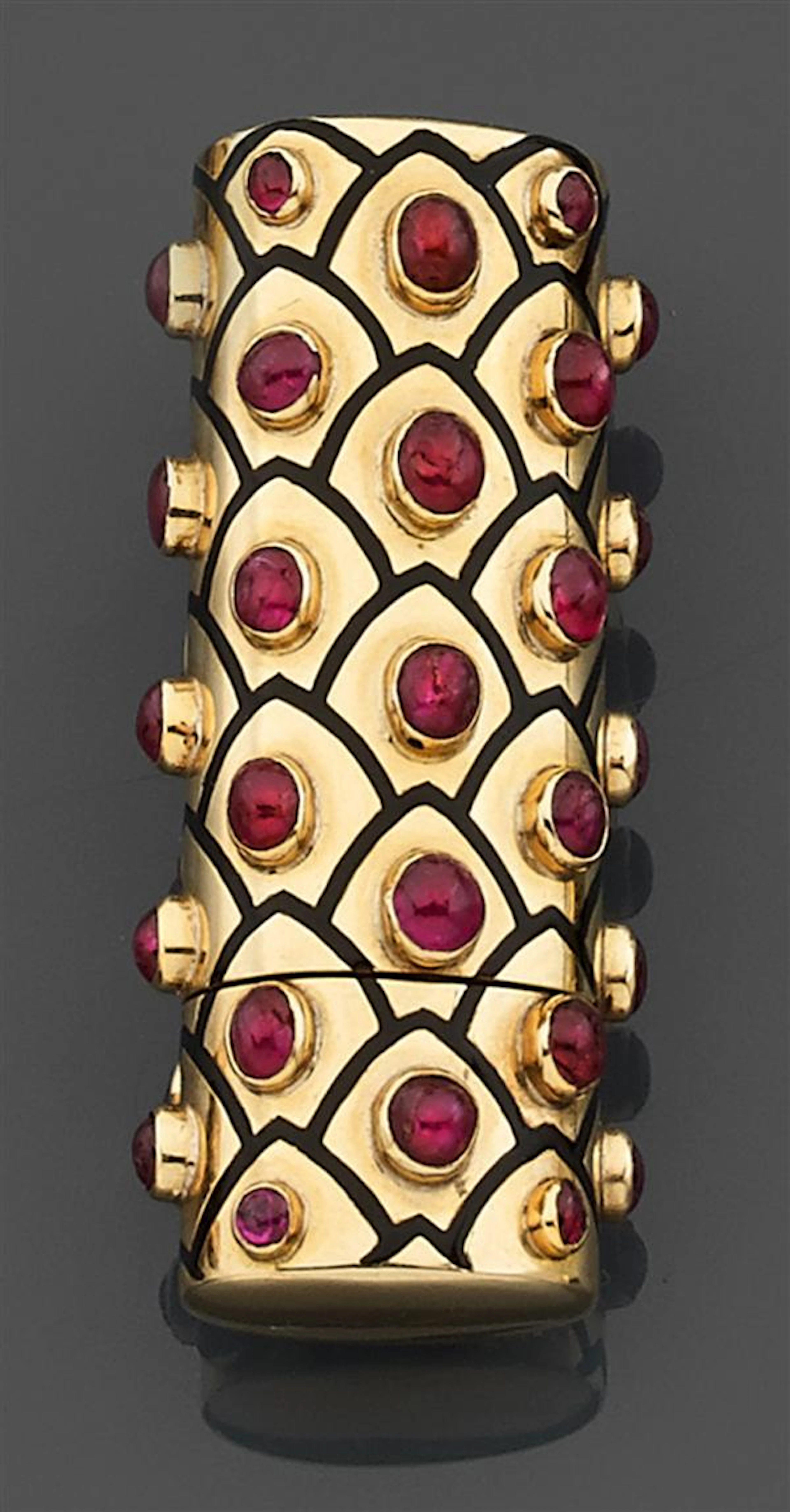 René Boivin Années 1940 Etui à rouge à lèvres de forme ovale