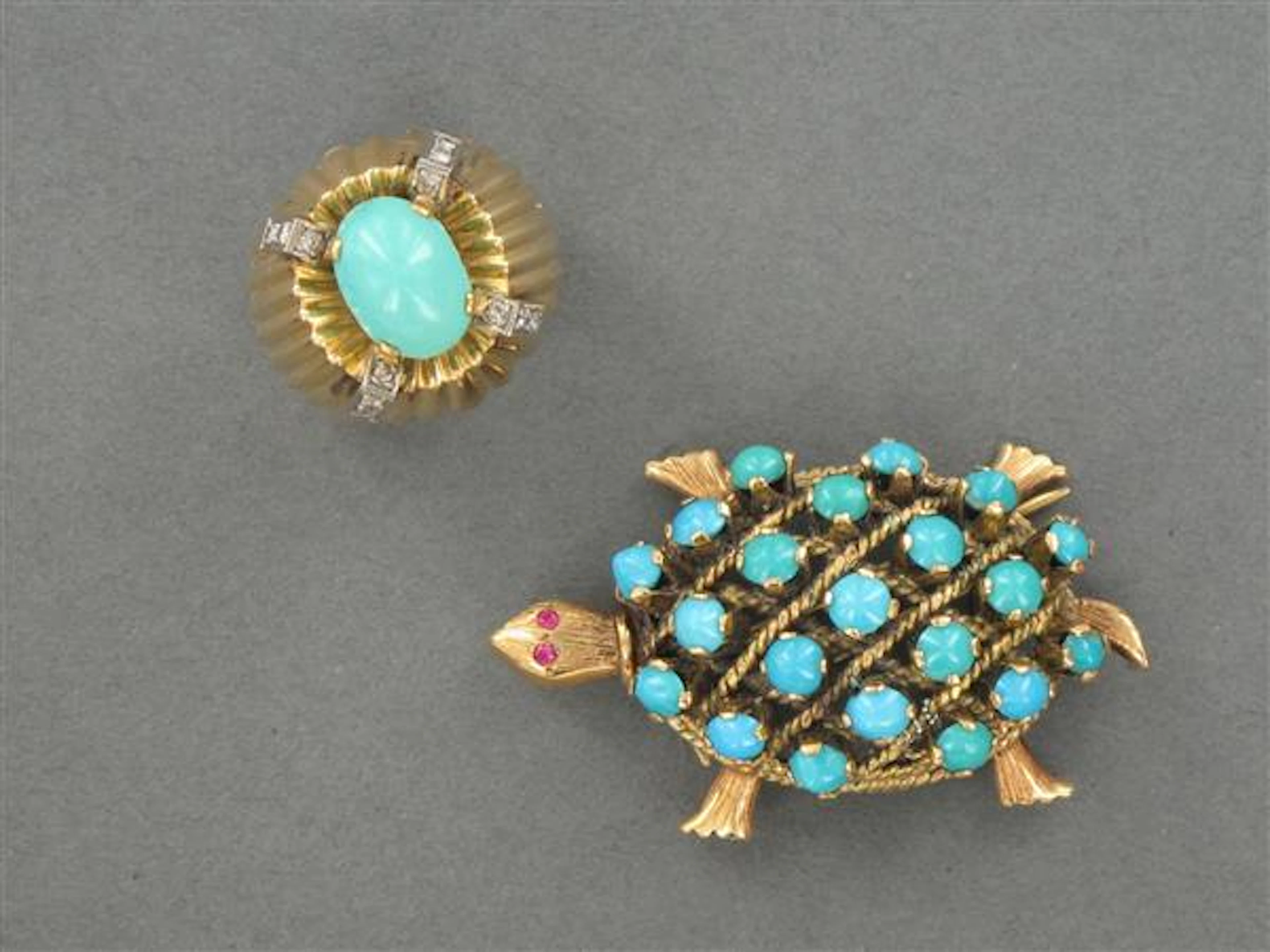 ENSEMBLE CLIP ET BAGUE TURQUOISE Il est constitué d'un clip en