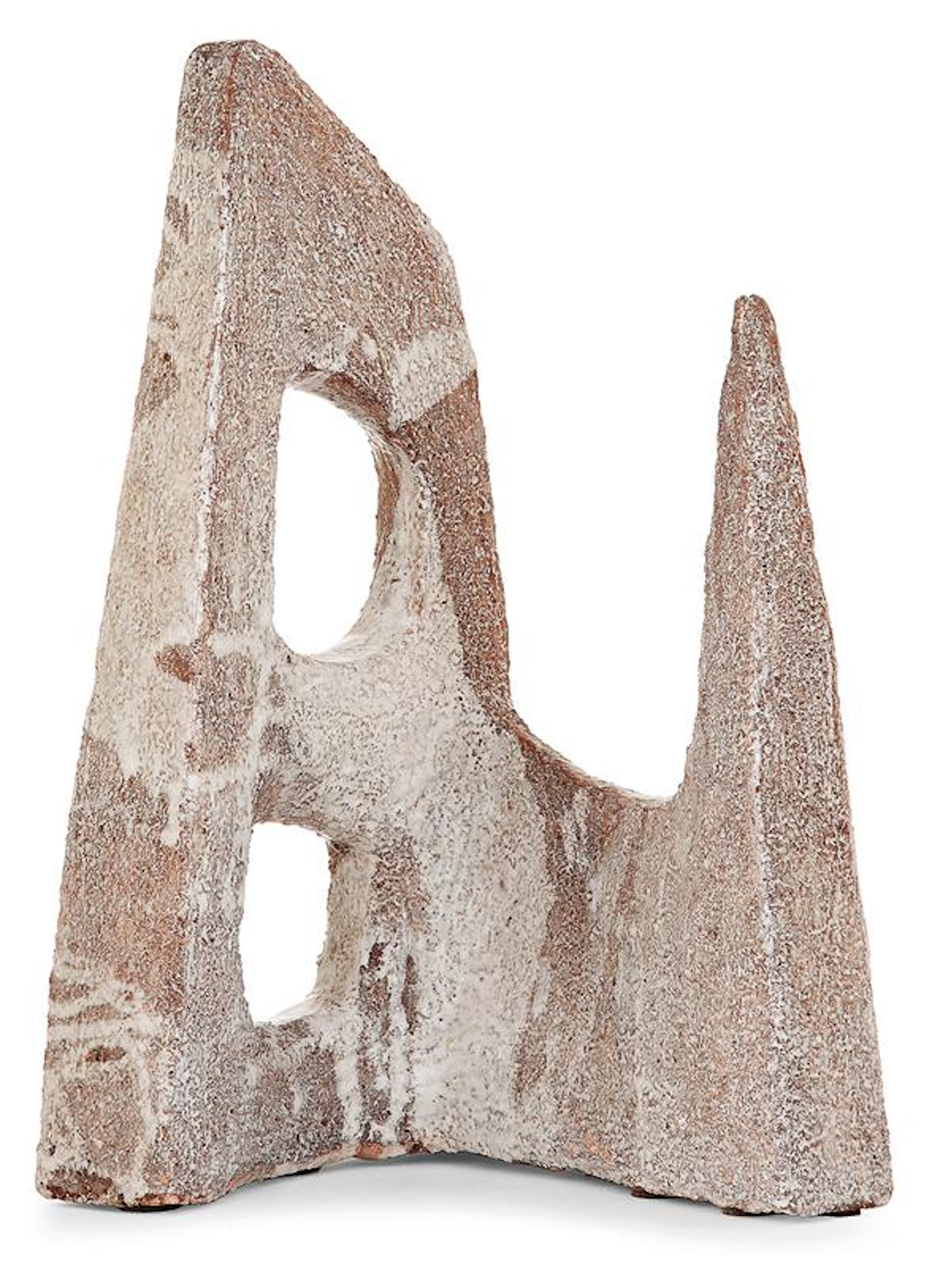 Juliette DEREL (1918-2007) A grey and brown glazed chamotte clay sculpture