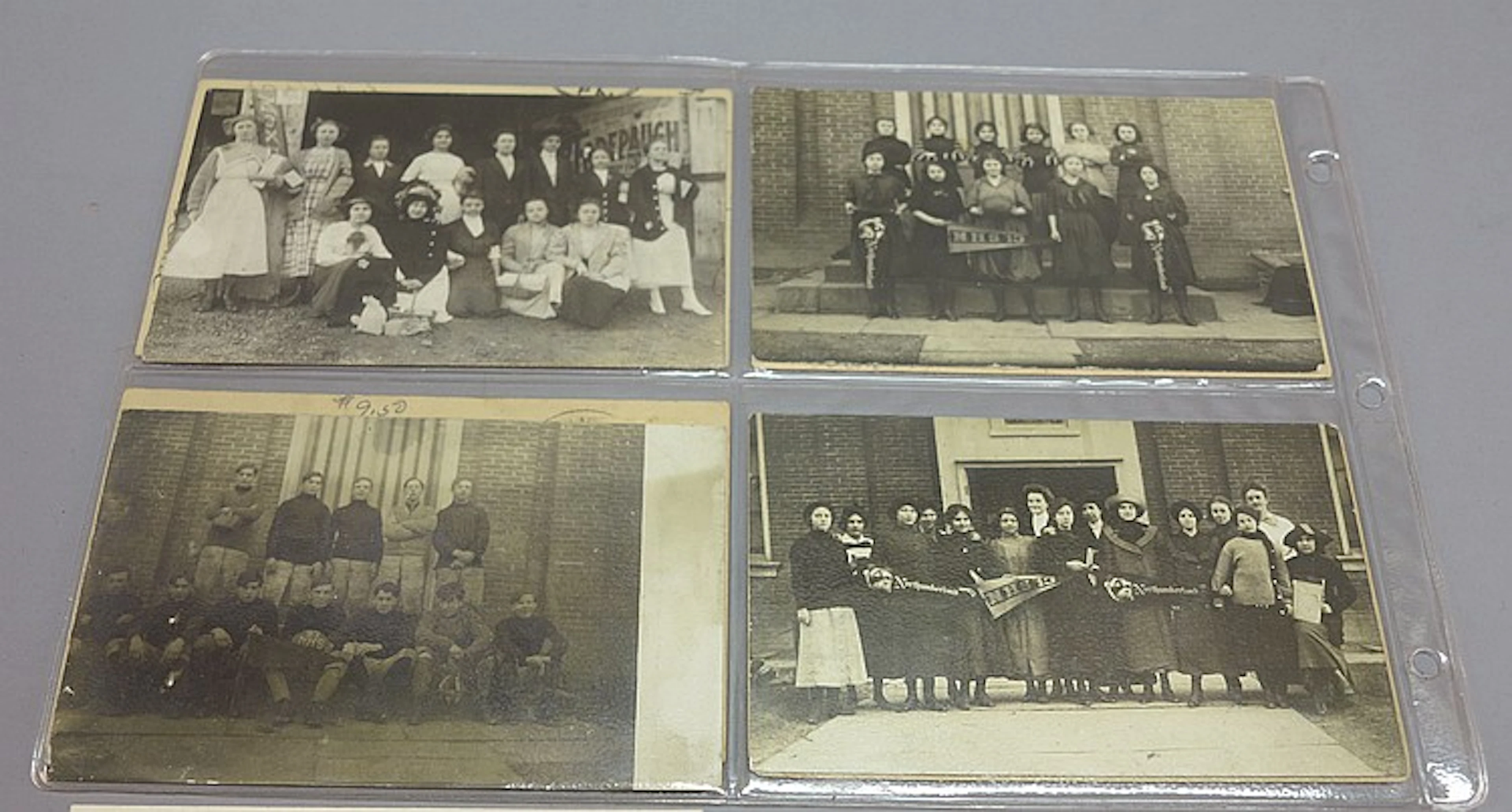 (4) Northumberland PA High School Sports Photo Postcards
