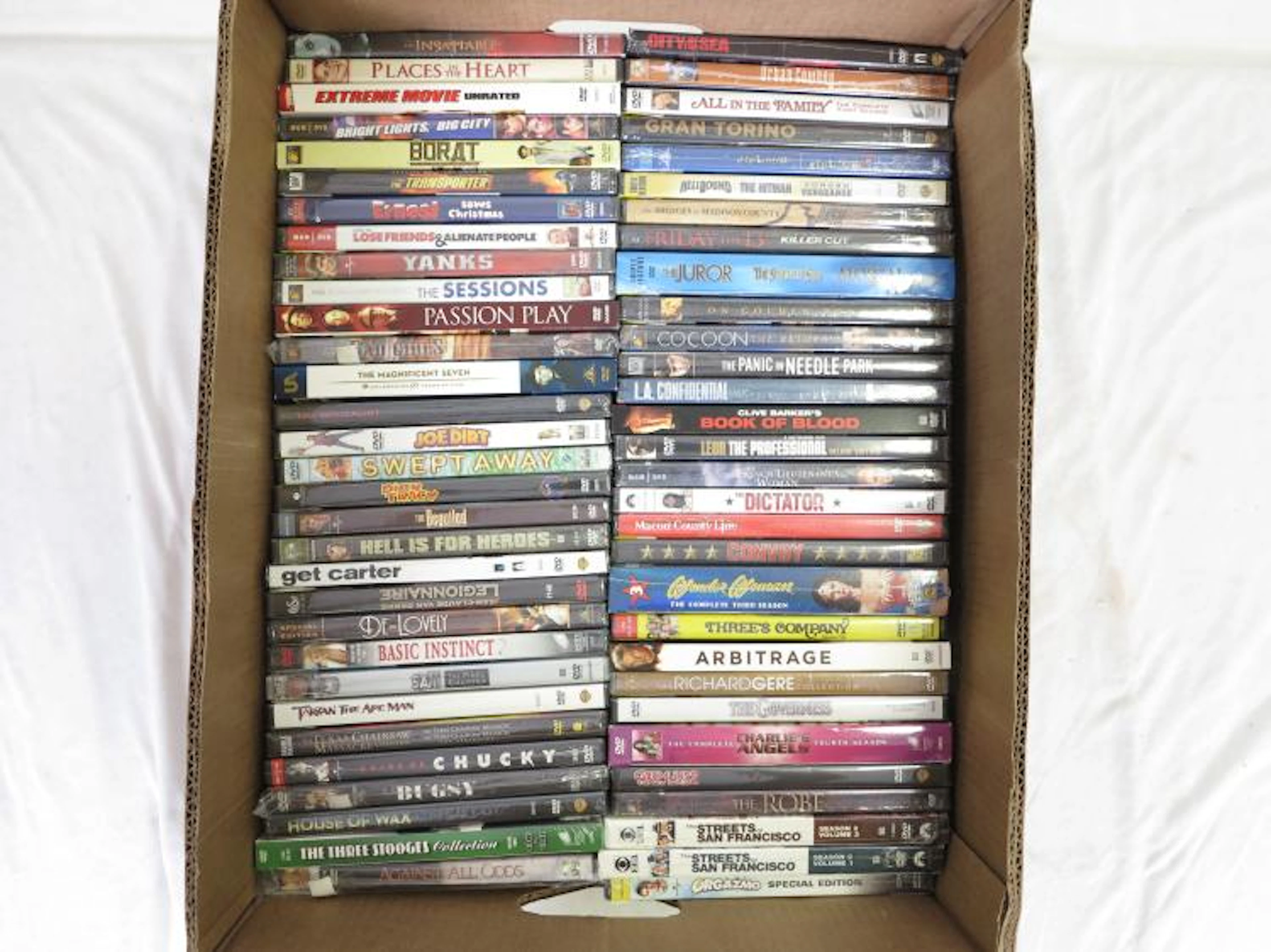 Box of Approx (60) DVD's incl