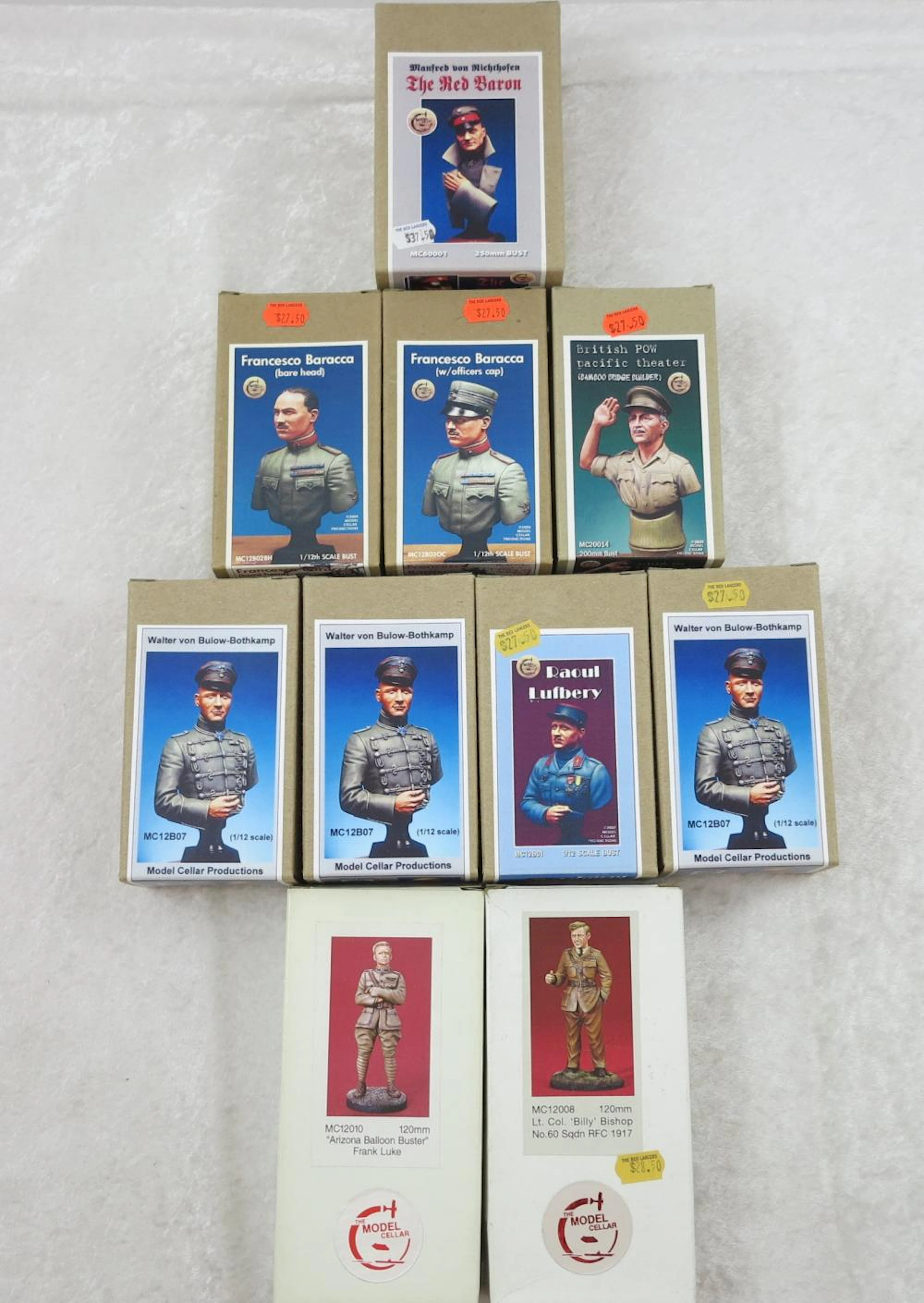 Lot of (10) Model Cellar Productions Bust Model Kits NIB