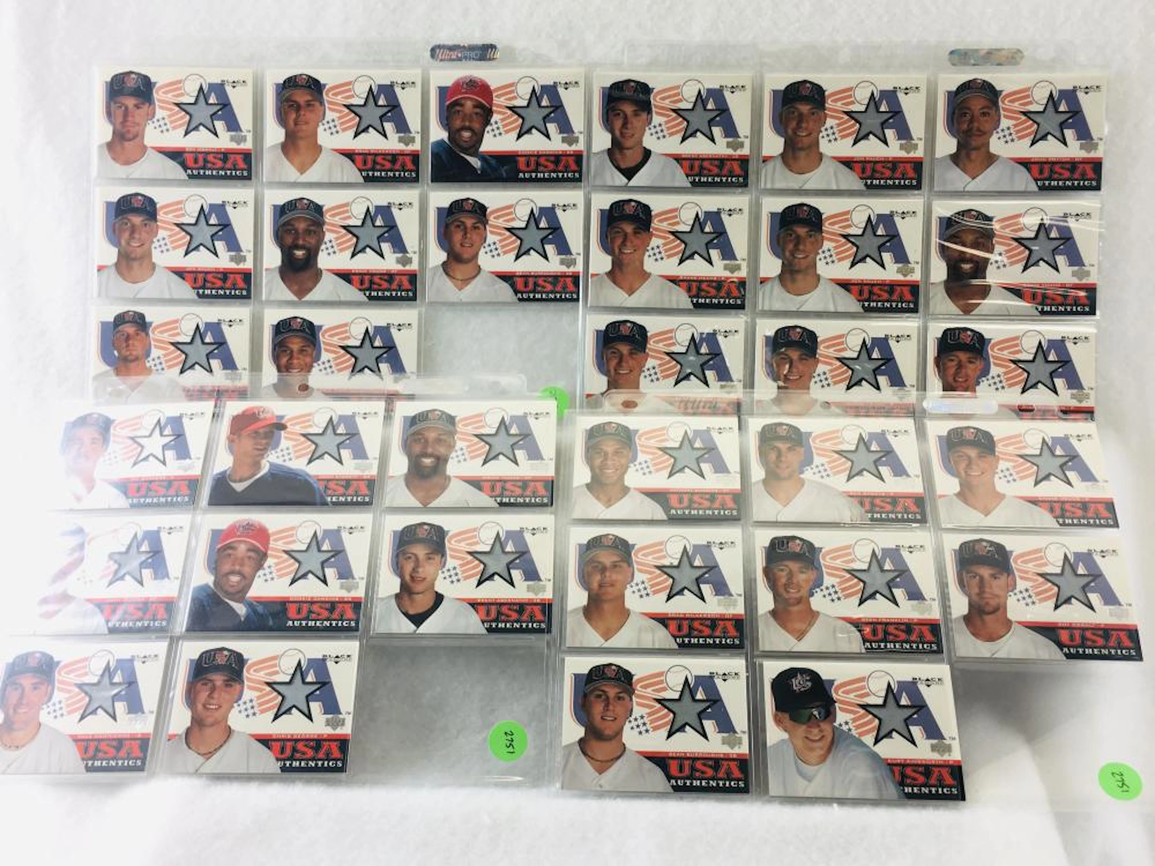 (33) 2000 Upper Deck Black Diamond USA Baseball...