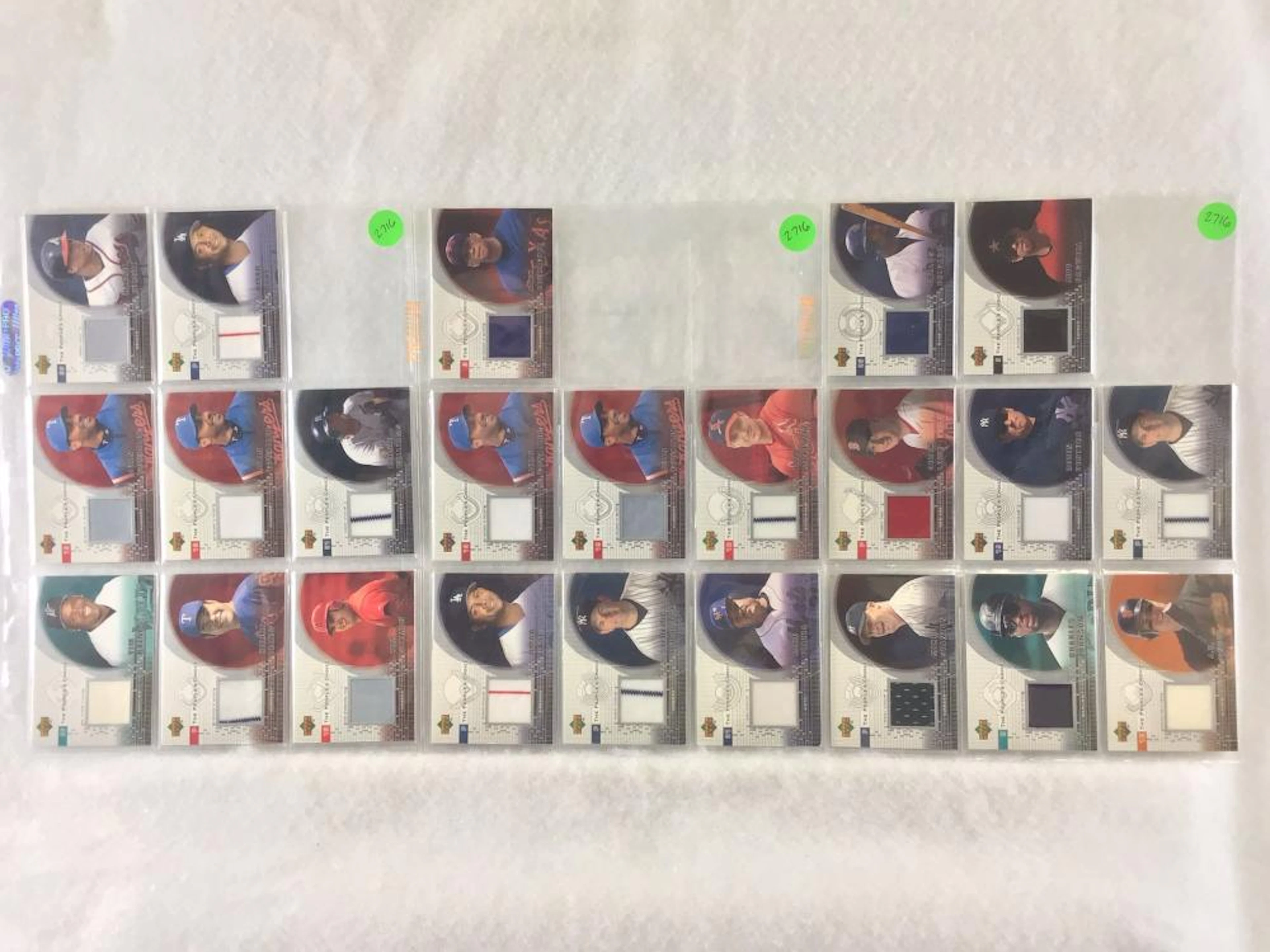 (23) 2002 Upper Deck The People's Choice Relic Game-Worn Jersey Baseball Cards
