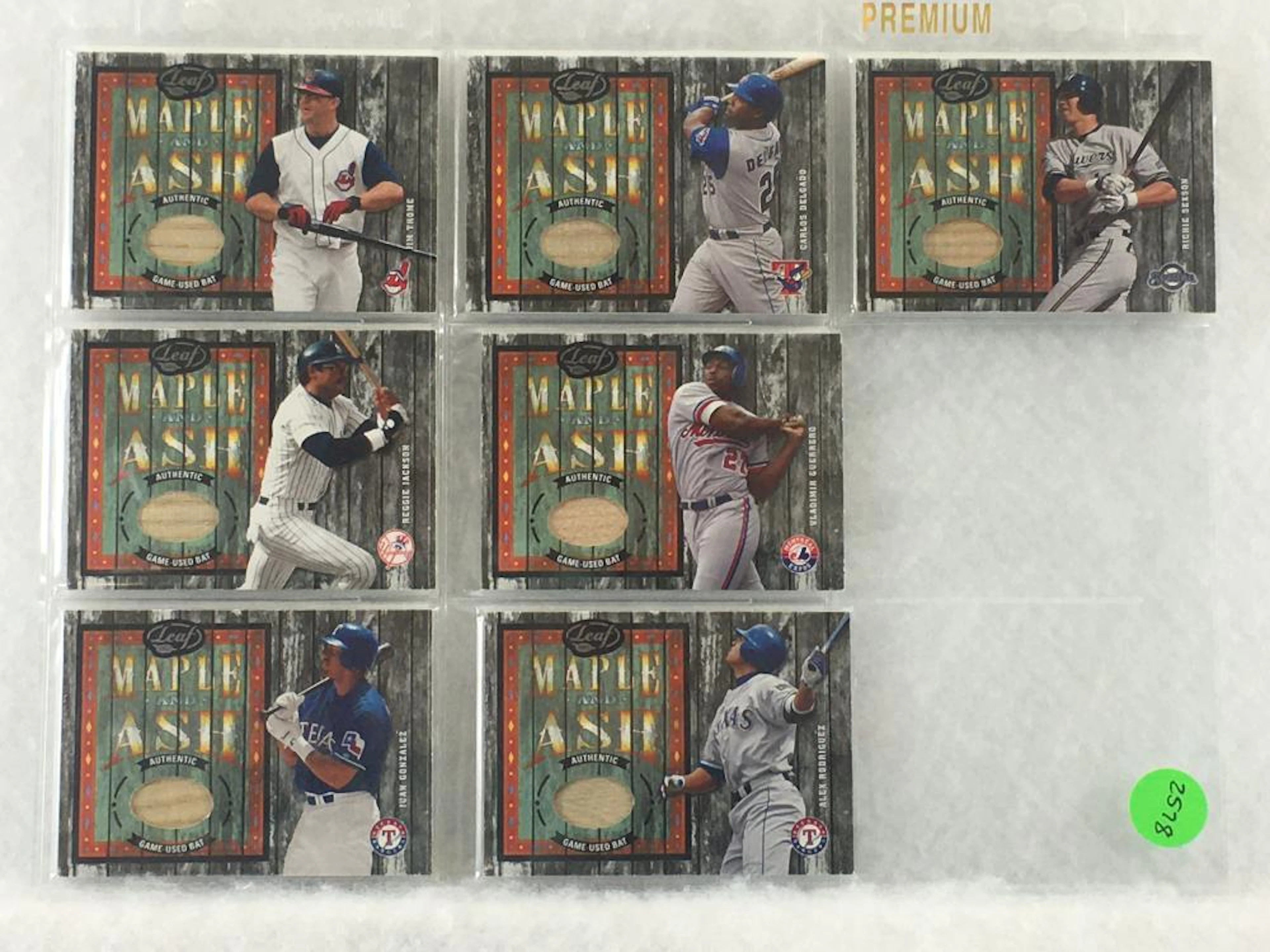 (7) 2003 Donruss Leaf Maple and Ash Relic Game Used Bat...
