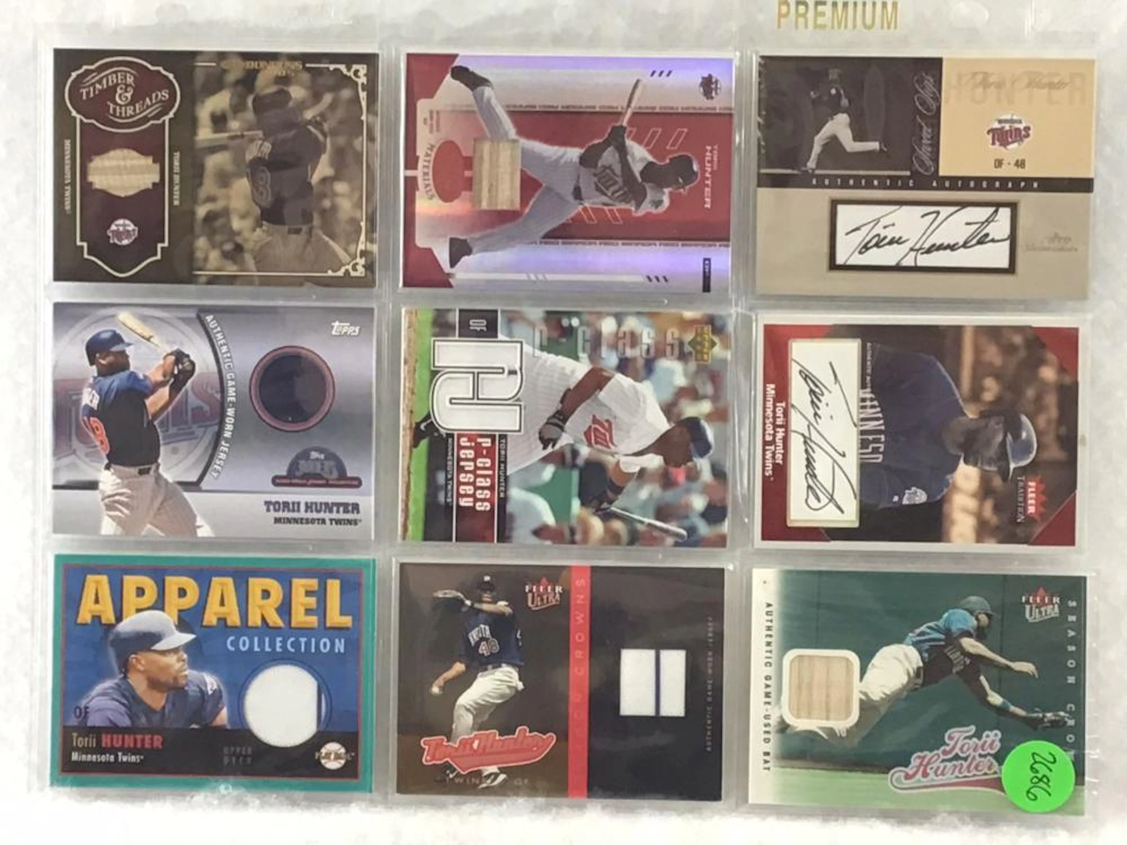 (9) 2000's Torii Hunter Minnesota Twins Relic Game Used Jersey