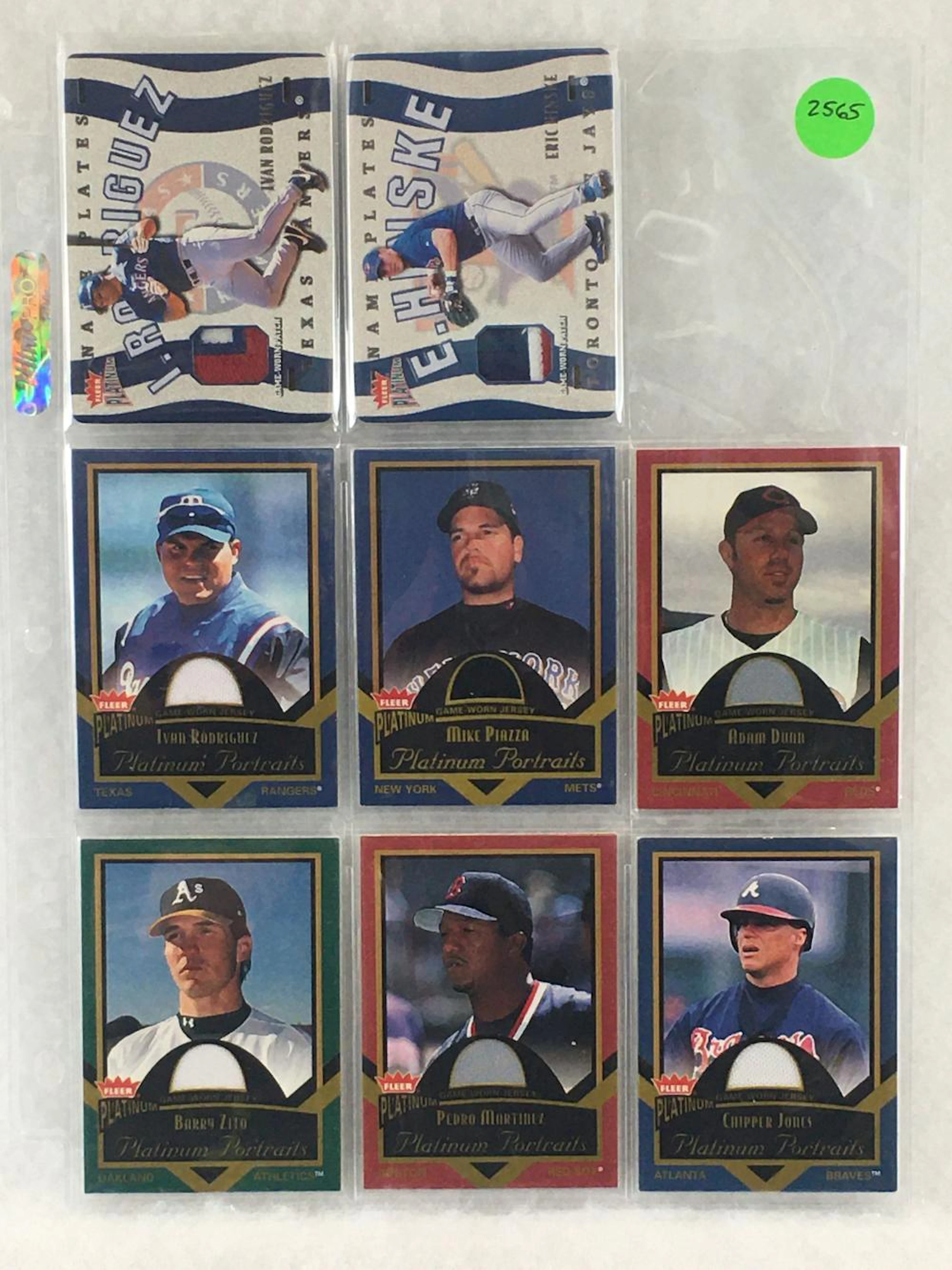 (8) 2003 Fleer Platinum Name Plates and Platinum...