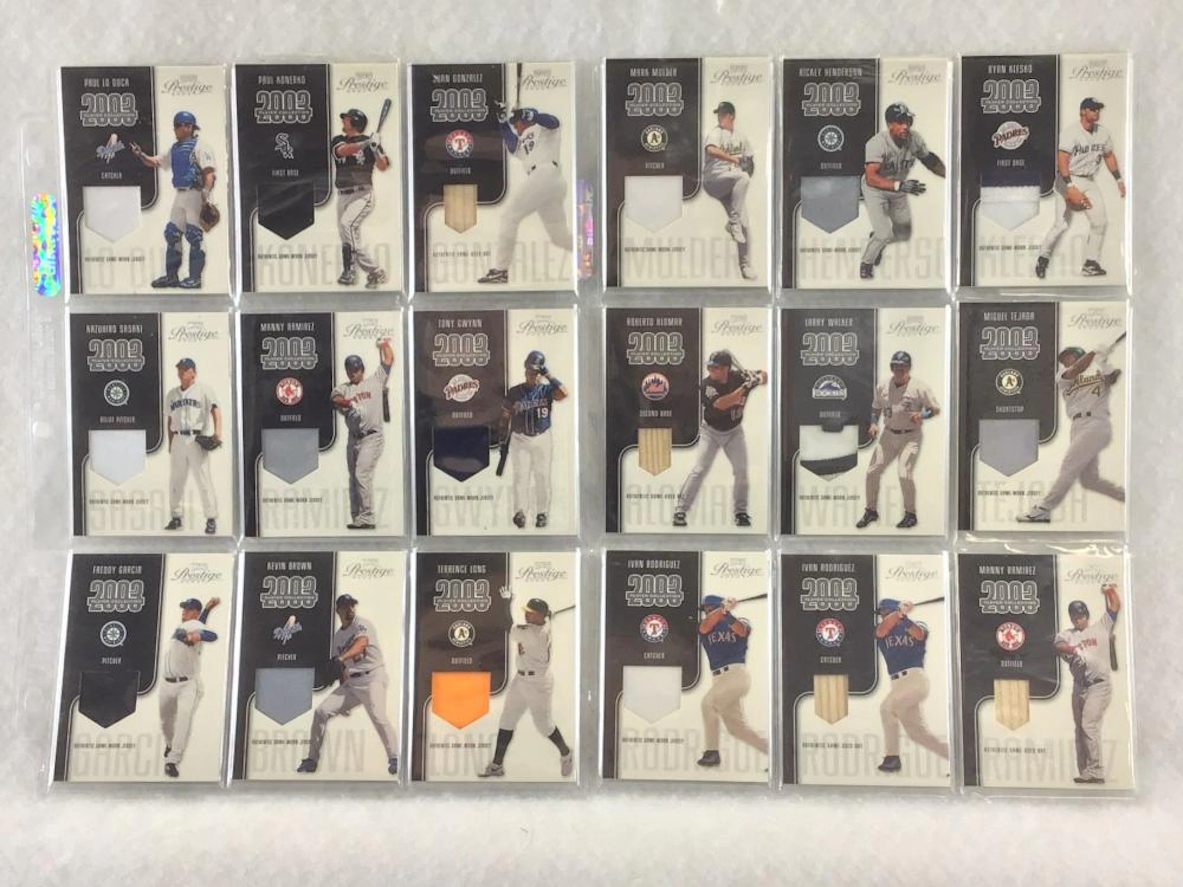 (18) 2003 Playoff Prestige Player Collection Relic Game...