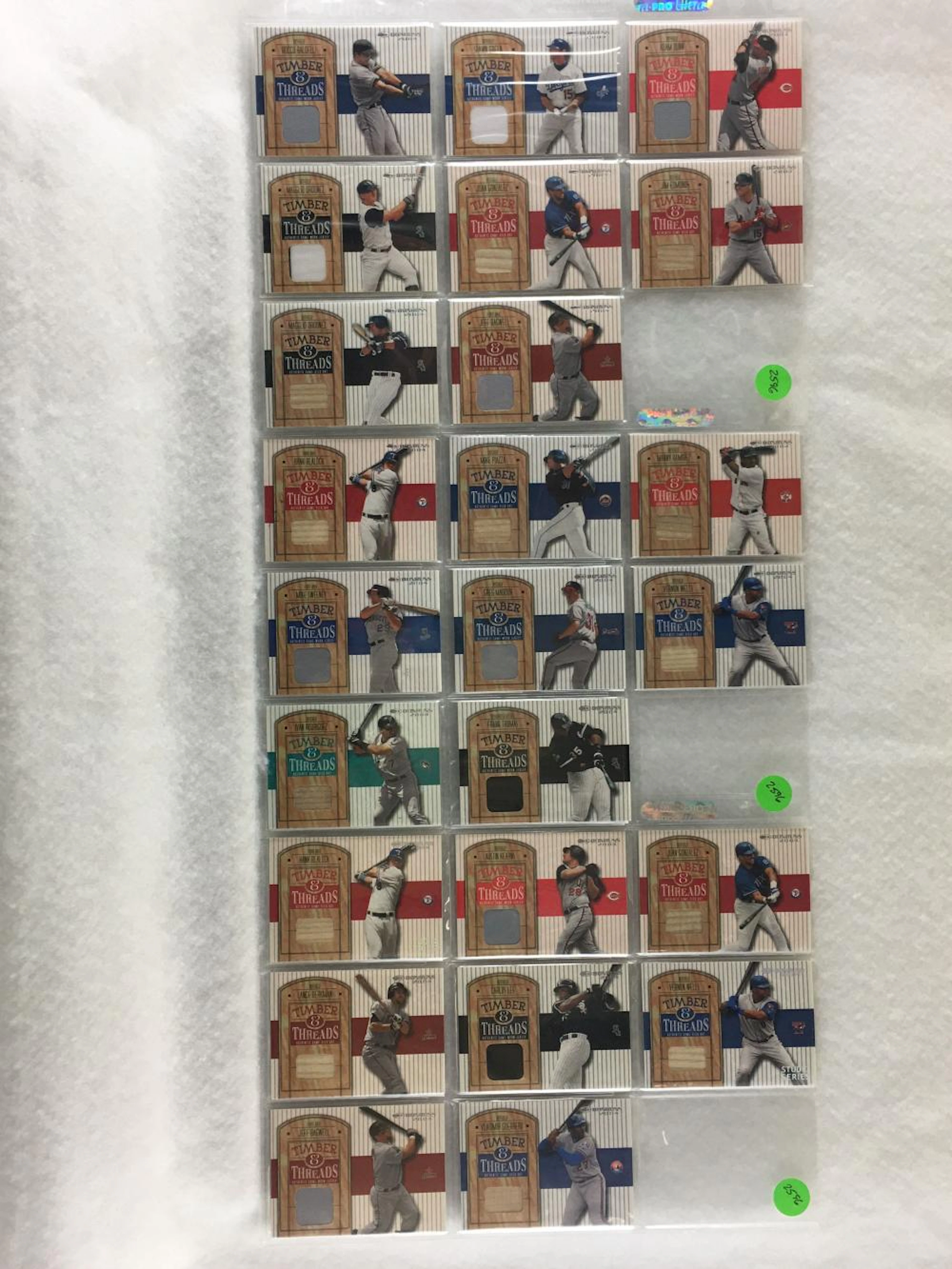 (24) 2004 Donruss Timber and Threads Relic Game Used Bat...
