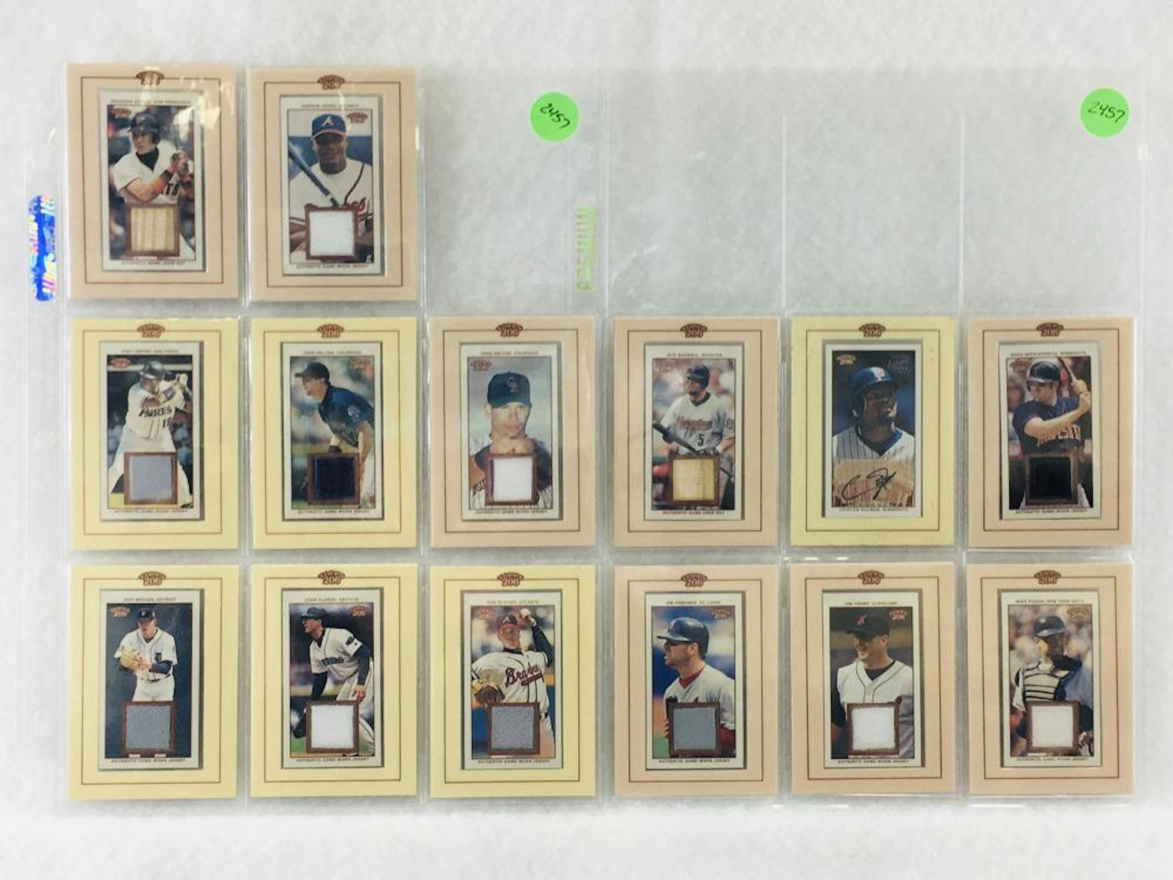 (14) 2002 Topps 206 Relic Game Used Jersey