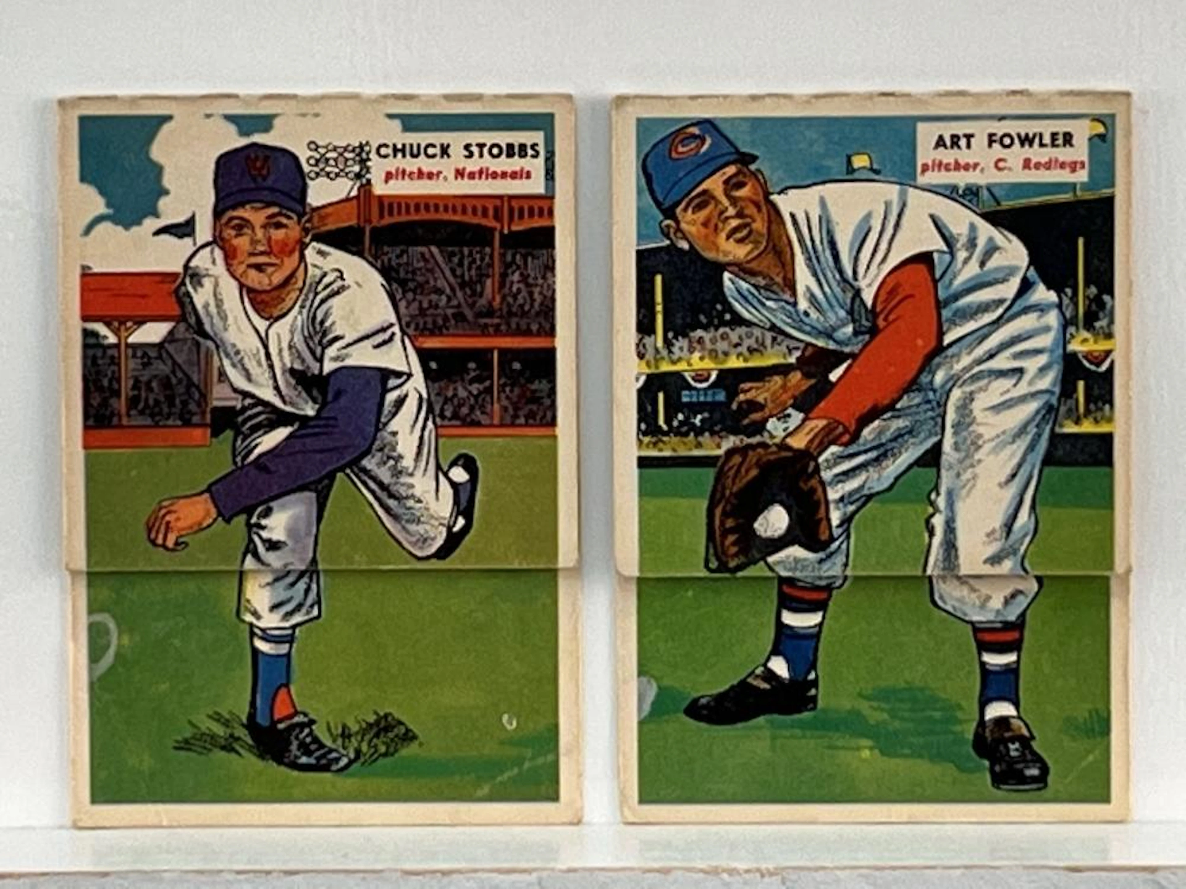1955 Topps Baseball Double Header Lot of 2