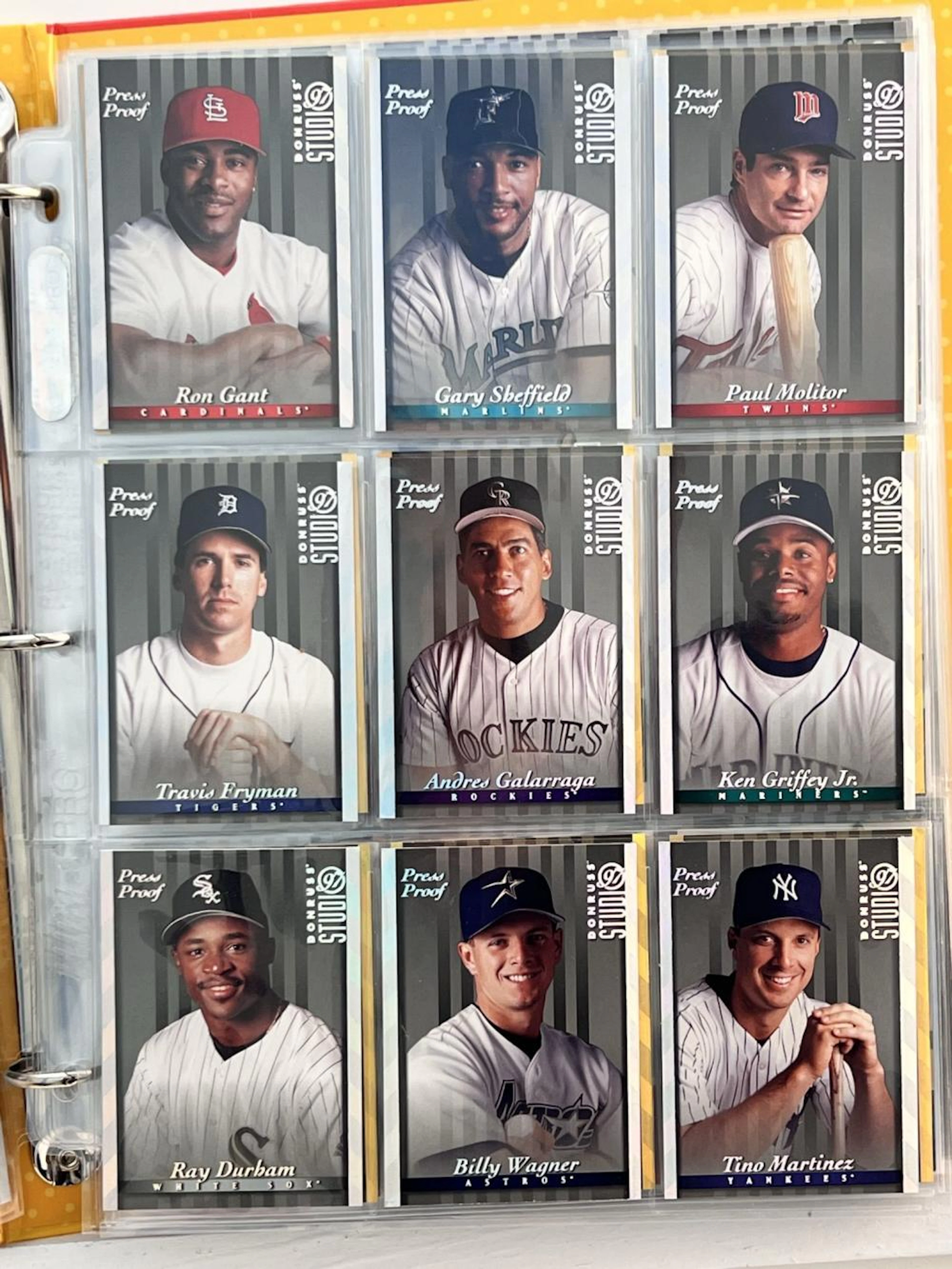 1997 Donruss Studio BB Complete Set(165) Plus 43 Silver & 20 Gold Press Proofs