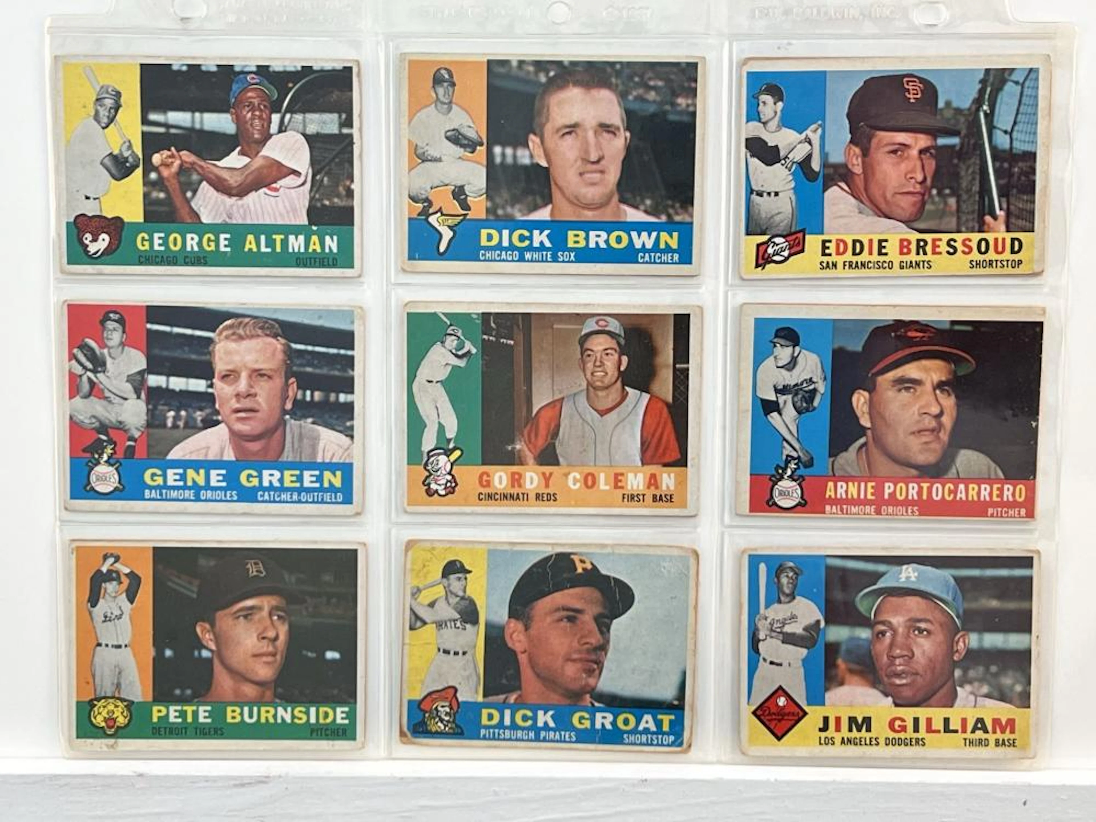 (15) 1960 Topps Baseball Cards