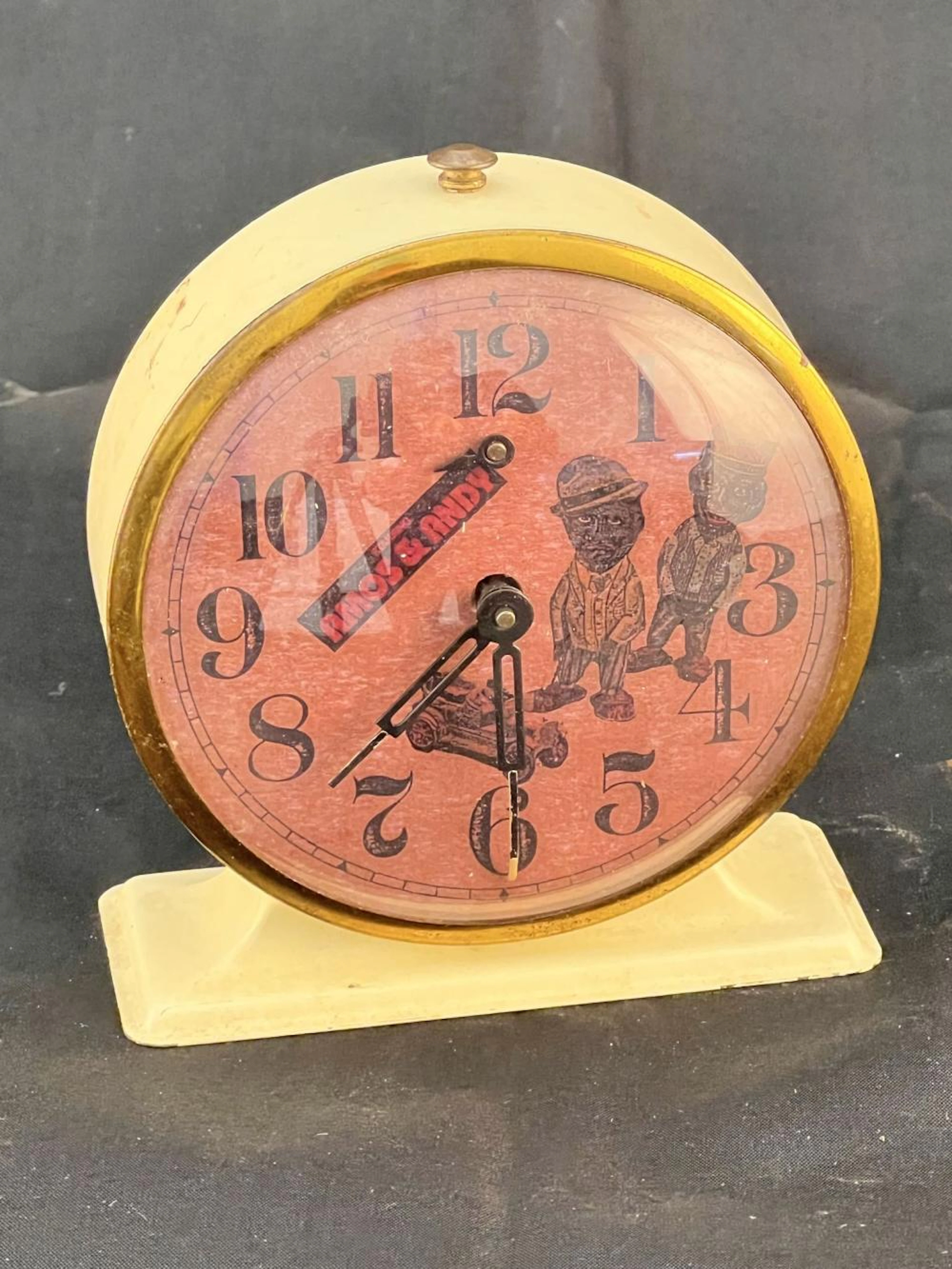 Vintage Ingraham Amos & Andy Black Americana Alarm Clock. Approx, Lot of 4