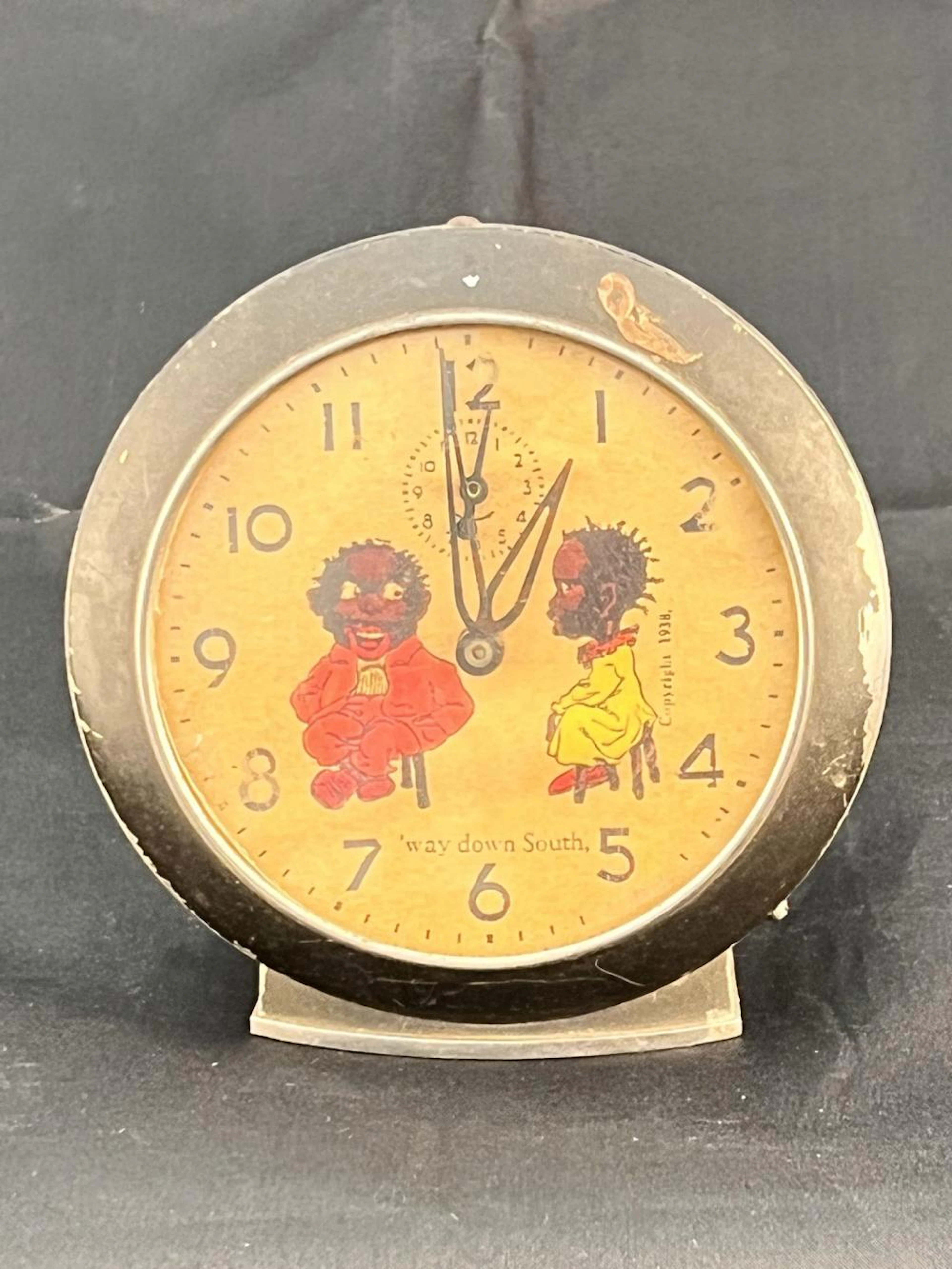 Vintage Westclox Black Americana Alarm Clock. 1938