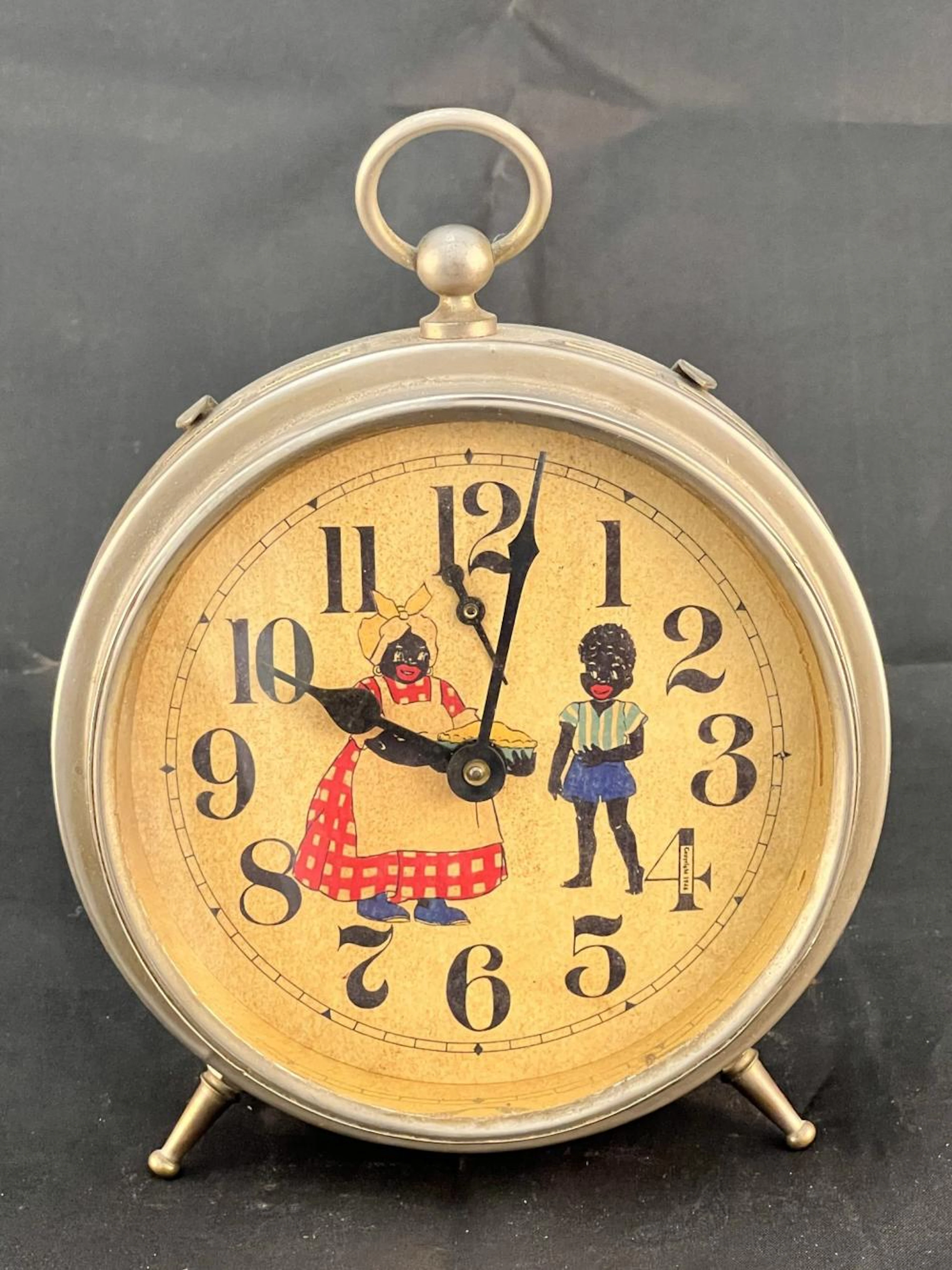 Vintage Westclox Black Americana Alarm Clock. 1946