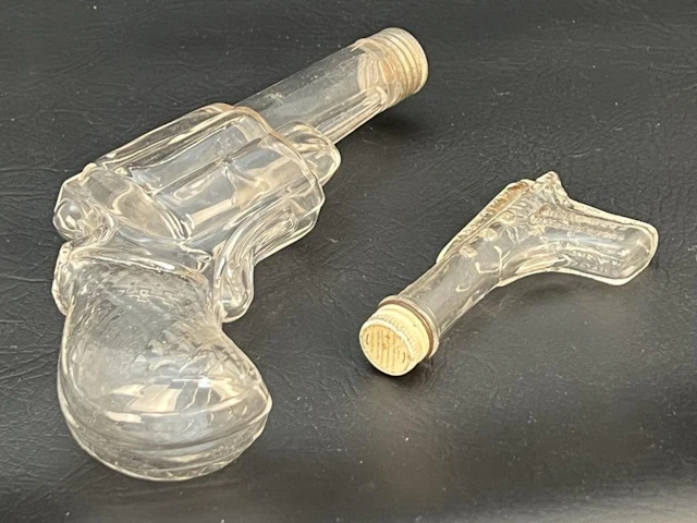 Vintage 1920's Glass Candy Jar Guns. J, Lot of 2