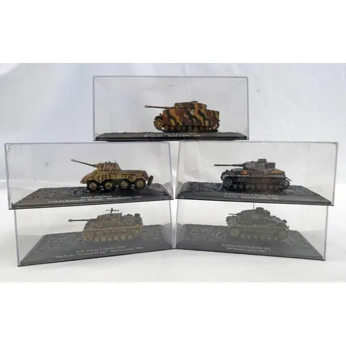 FIVE ATLAS EDITIONS MODEL TANKS INCLUDING STUG III AUSF. G (... | Barnebys