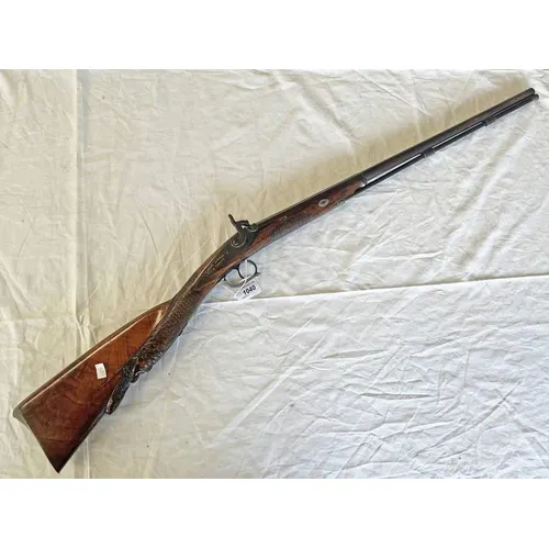 19TH CENTURY PERCUSSION SPORTING GUN / MUSKET WITH 66CM LONG... | Barnebys